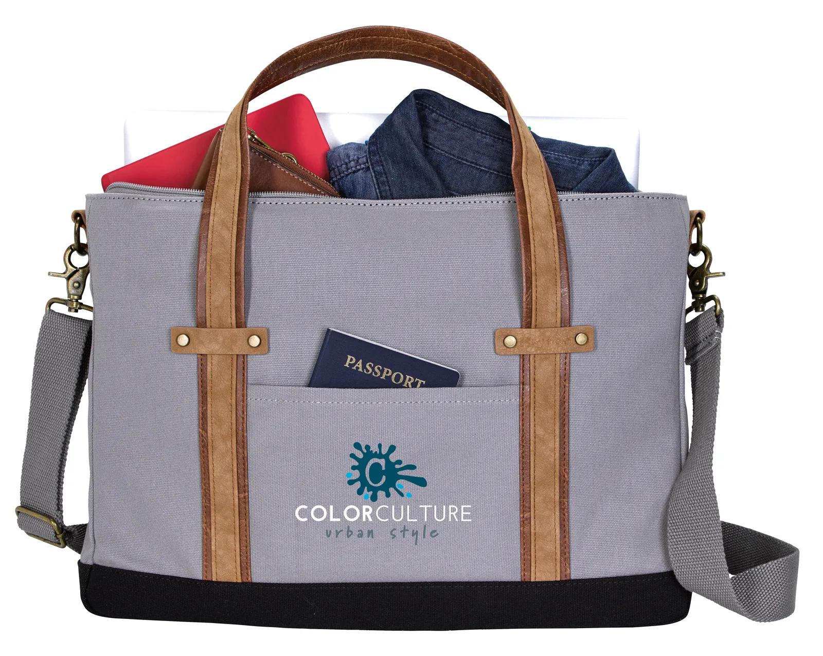 Cotton Canvas Messenger Padded Laptop 16 oz - 15.875 x 11.25 in - product view 8