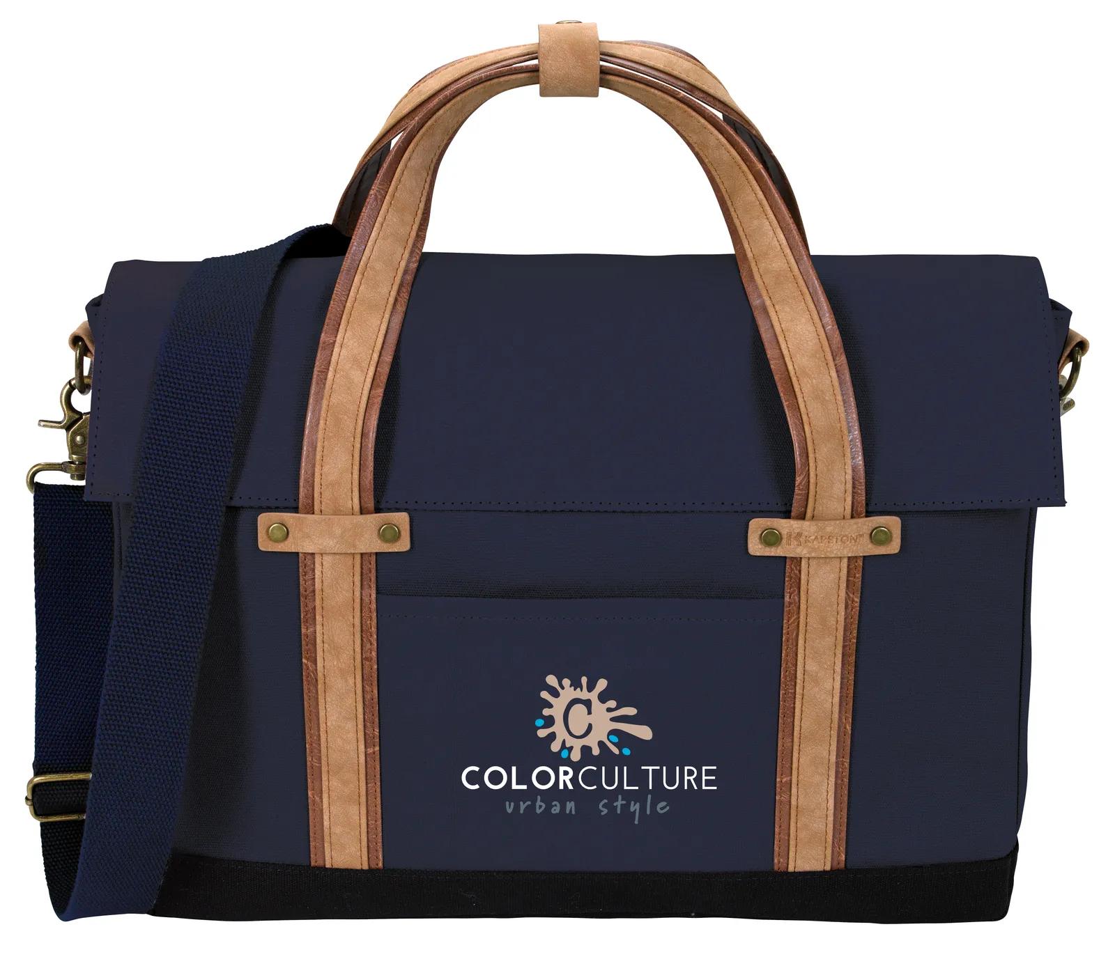 Cotton Canvas Messenger Padded Laptop 16 oz - 15.875 x 11.25 in - product view 10