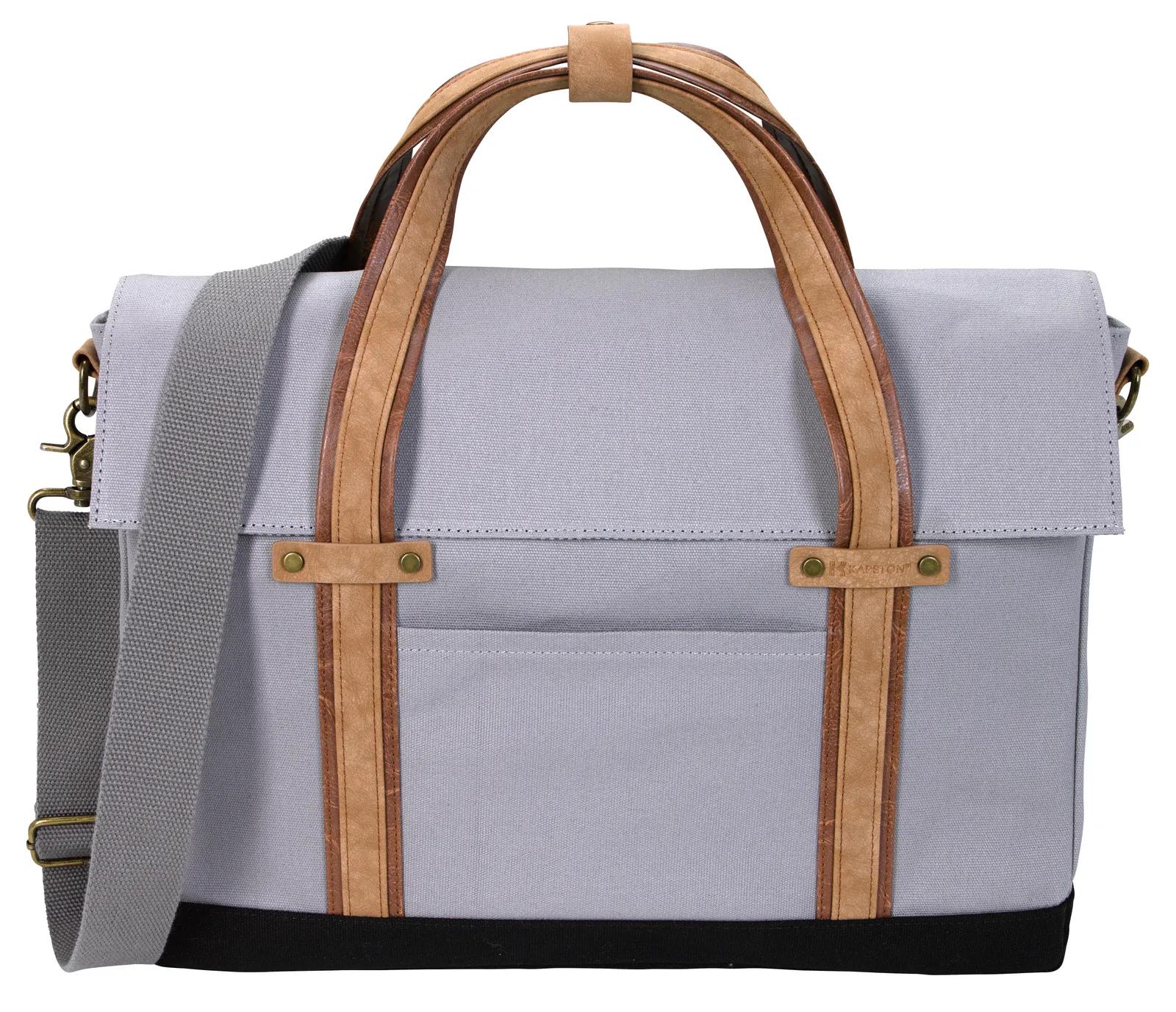 Cotton Canvas Messenger Padded Laptop 16 oz - 15.875 x 11.25 in - product view 11