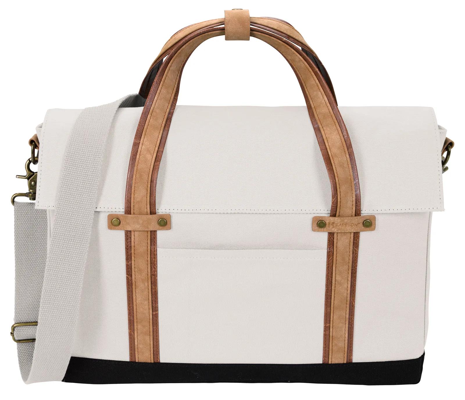 Cotton Canvas Messenger Padded Laptop 16 oz - 15.875 x 11.25 in - product view 12