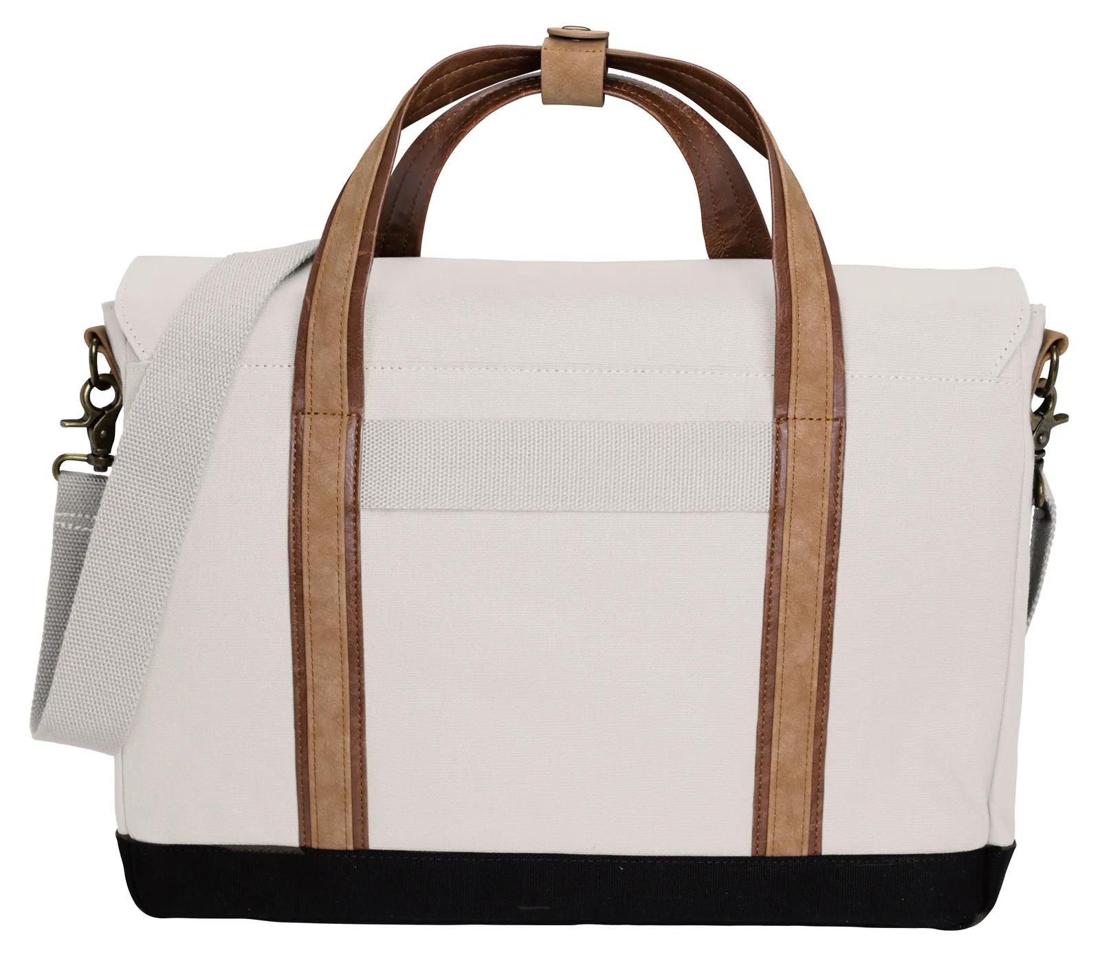 Cotton Canvas Messenger Padded Laptop 16 oz - 15.875 x 11.25 in - product view 13