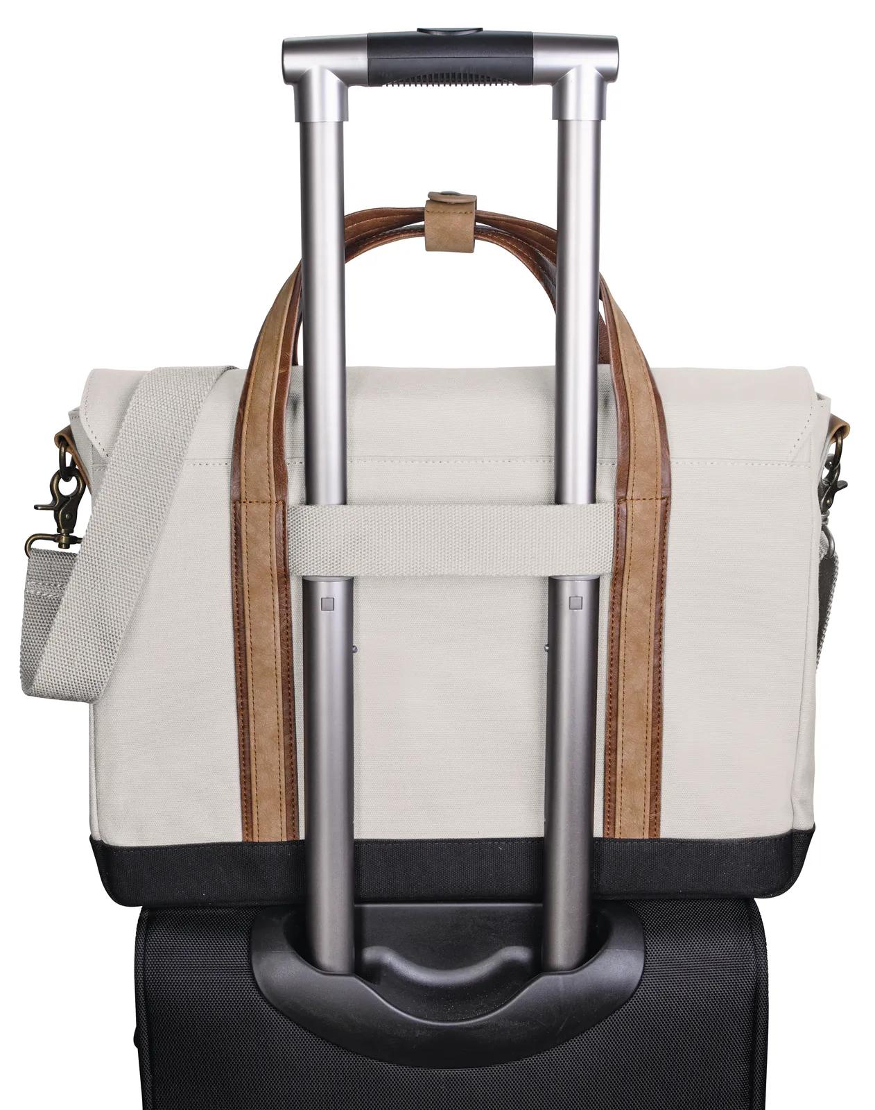 Cotton Canvas Messenger Padded Laptop 16 oz - 15.875 x 11.25 in - product view 14