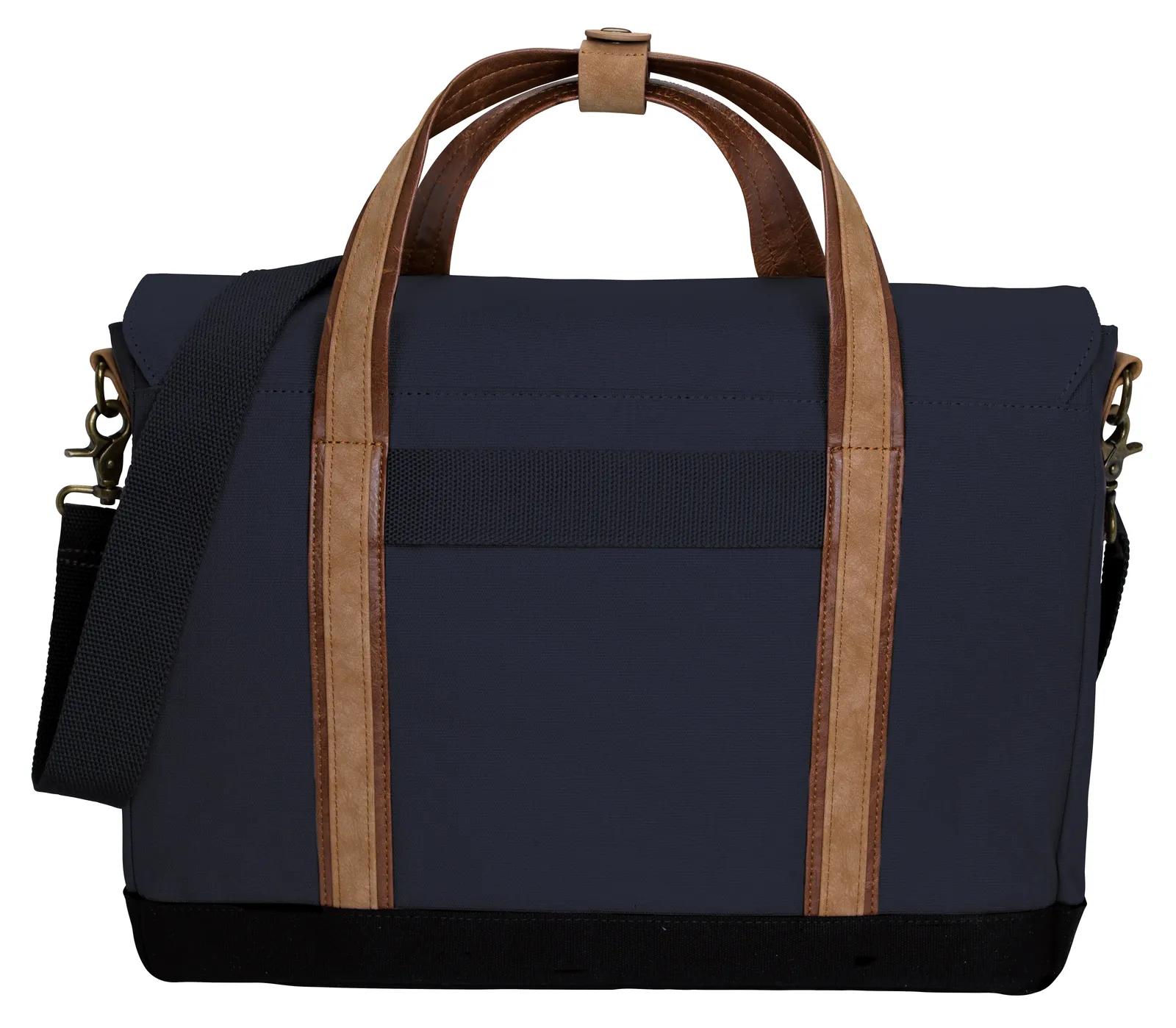 Cotton Canvas Messenger Padded Laptop 16 oz - 15.875 x 11.25 in - product view 16