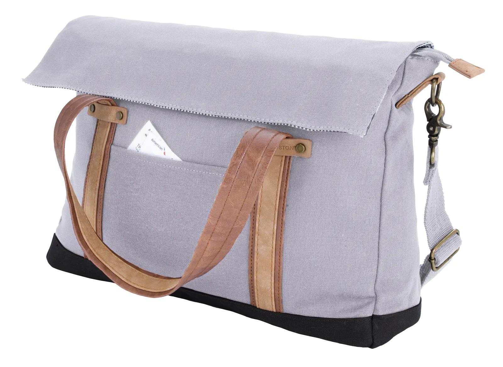 Cotton Canvas Messenger Padded Laptop 16 oz - 15.875 x 11.25 in - product view 19