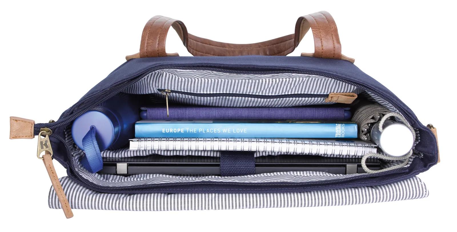 Cotton Canvas Messenger Padded Laptop 16 oz - 15.875 x 11.25 in - product view 34