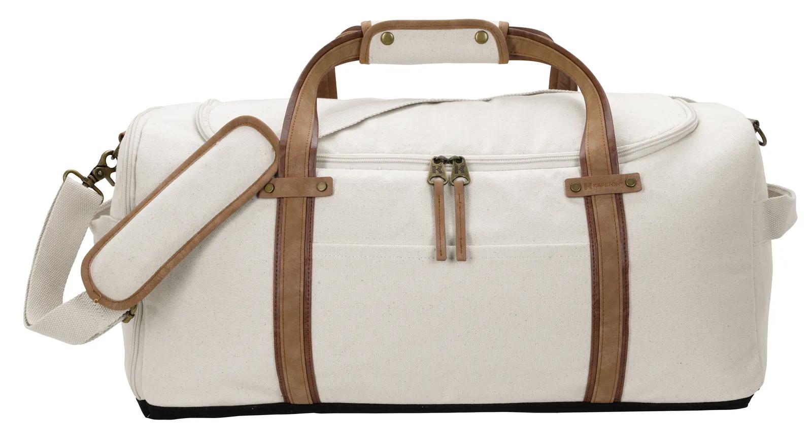 Cotton Canvas Duffel PU Suede Handles 16 oz - 21.625 x 11.25 in - product view 8