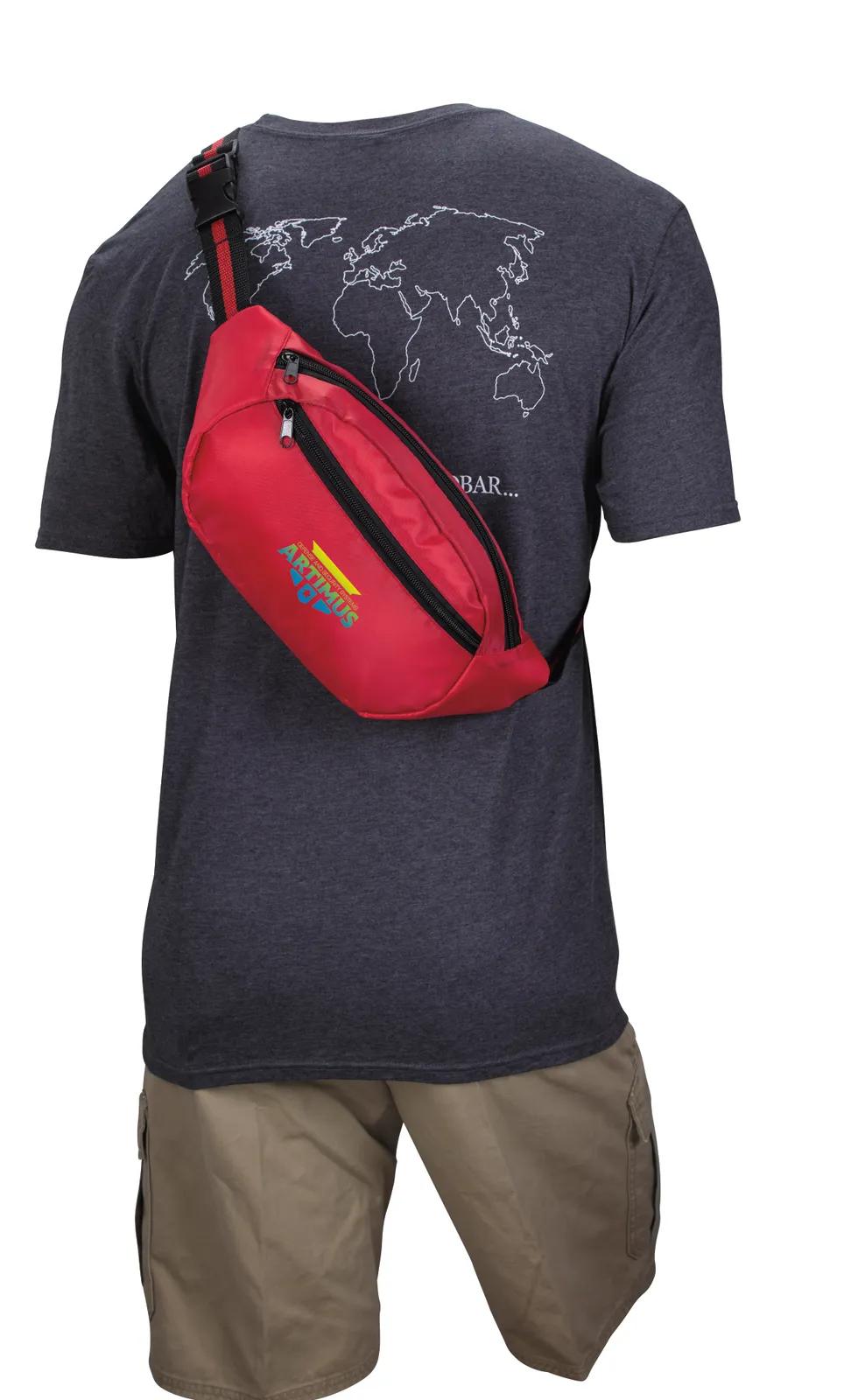 Oval Fanny Pack Extendable Sling Strap - 13.75 x 6.75 in - product view 7