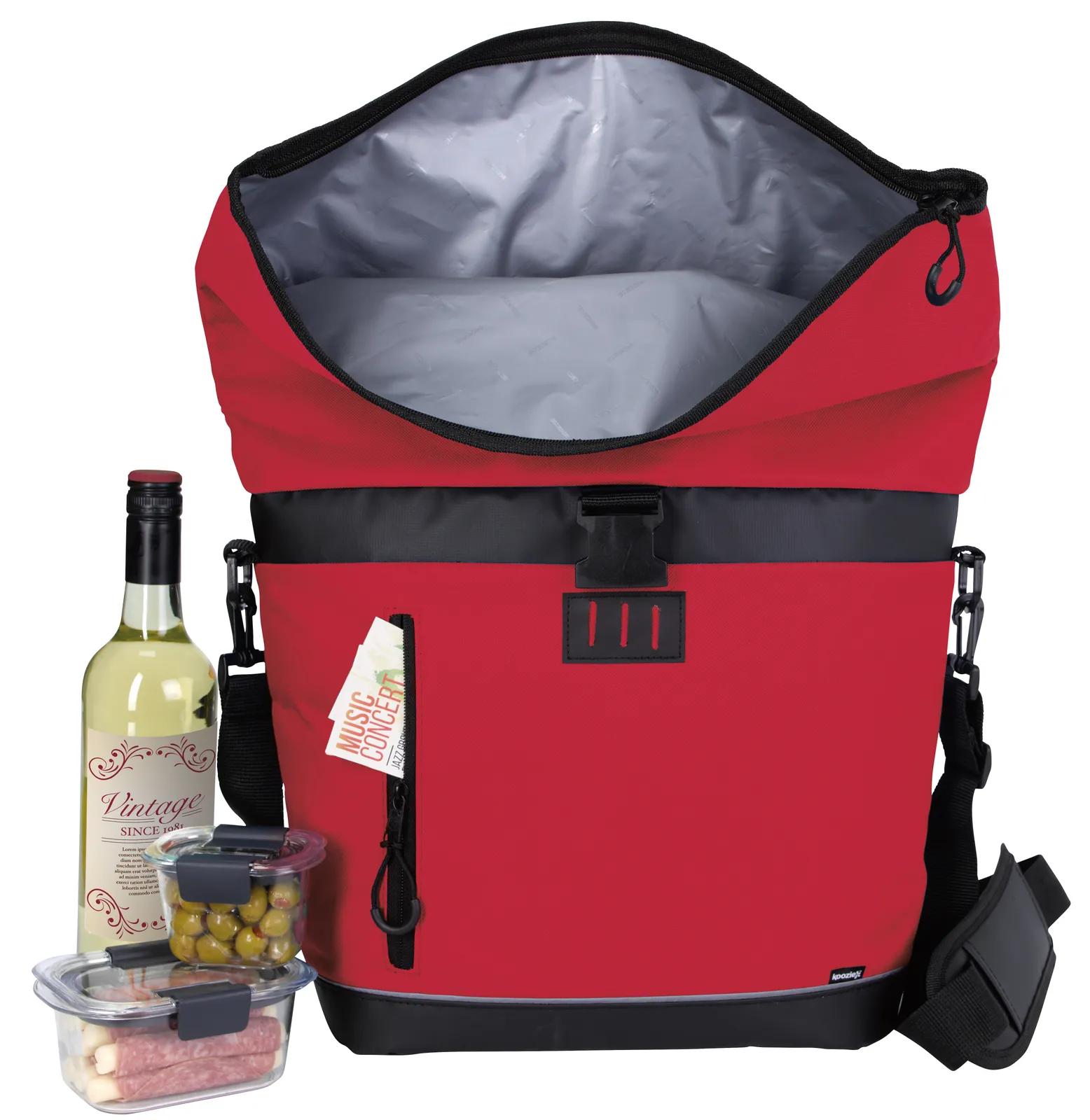 Crossbody Cooler Rolltop Tarpaulin Bottom - 21.9 x 18.5 in - product view 21