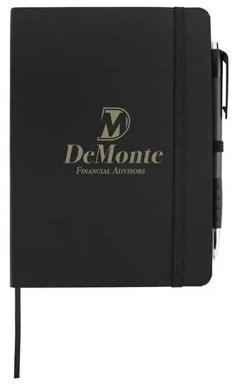 Leatherette Journal with Metallic Pen Elastic Band - 7 x 5 in