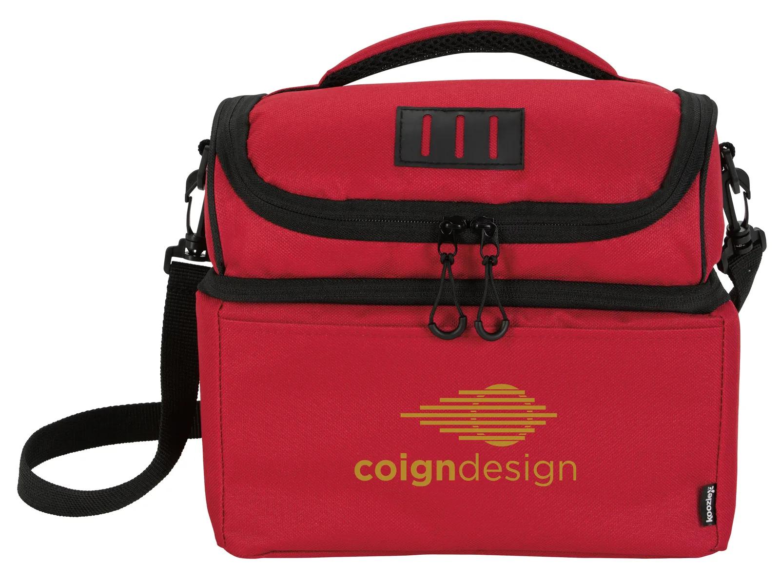 Dual Compartment Lunch Cooler PEVA Lined - 9.5 x 9.9 in - product view 7