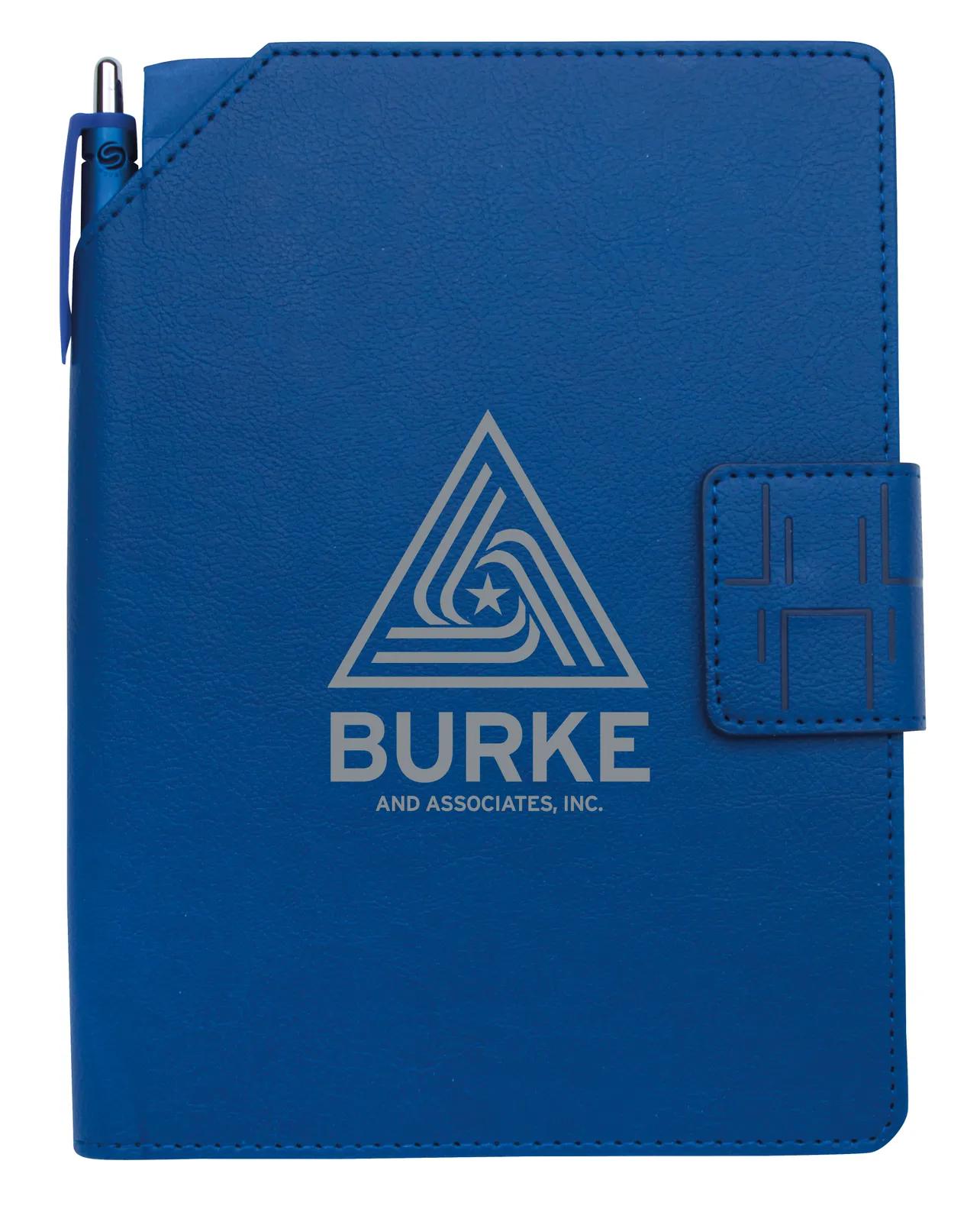 Magnetic Closure Journal Leatherette Daven Pen - 8.1 x 5.5 in - product view 5