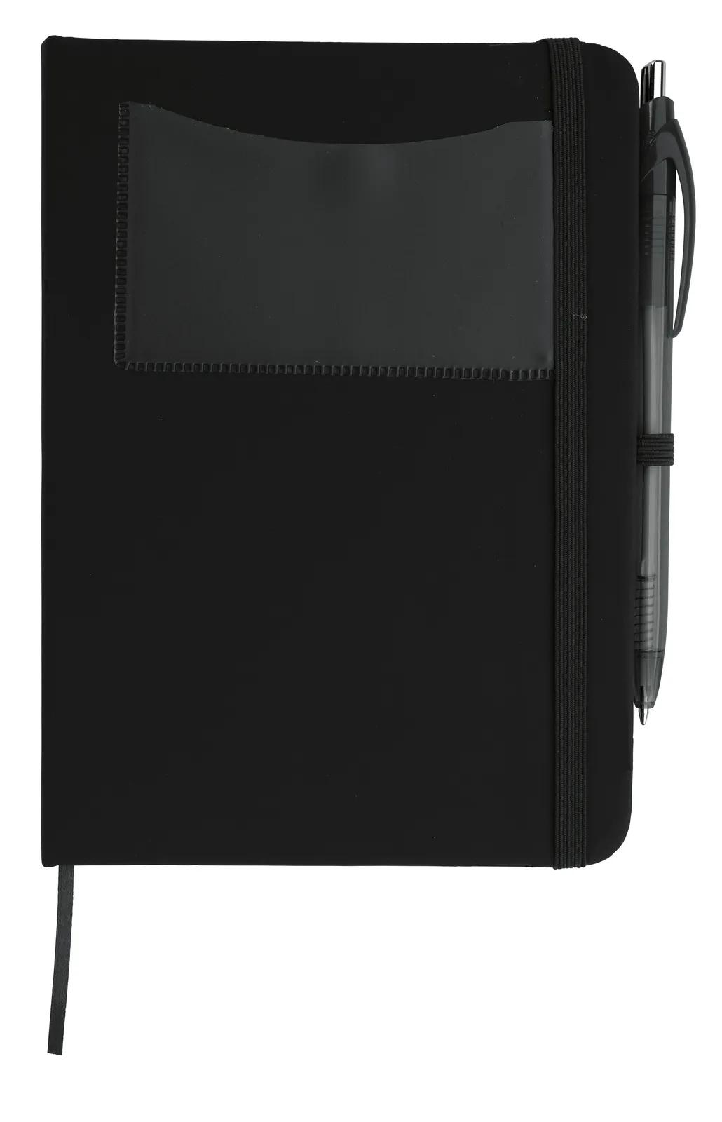 Card Pocket Notebook Leatherette Element Pen - 6.9 x 5 in - product view 3