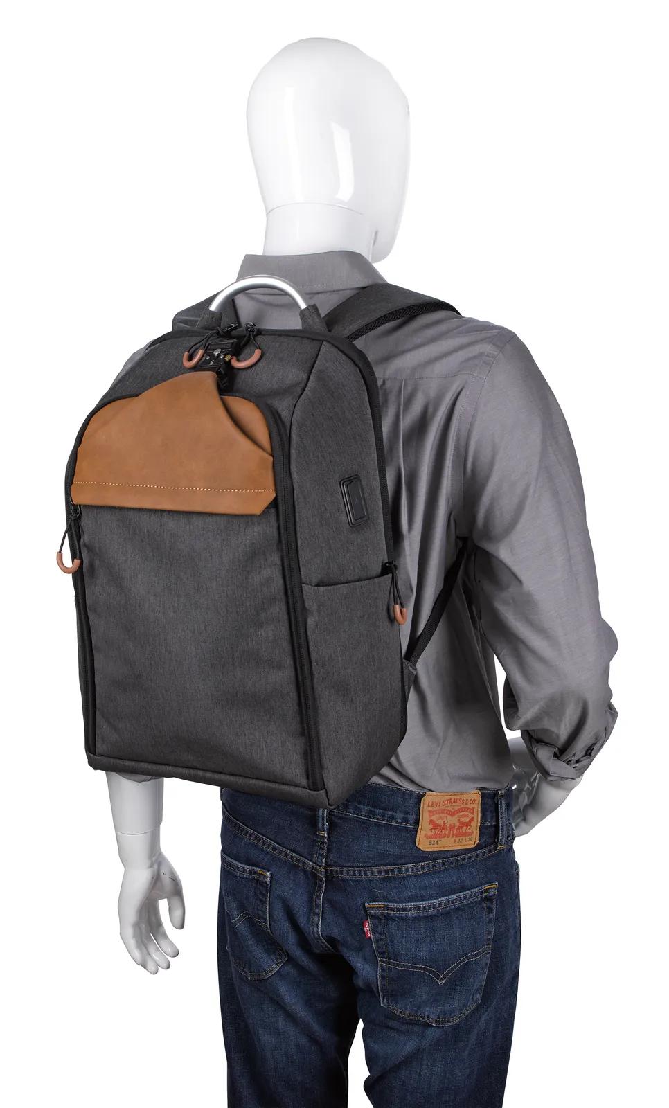 Computer Backpack USB Port RPET TSA Friendly - 19 x 12 in - product view 12