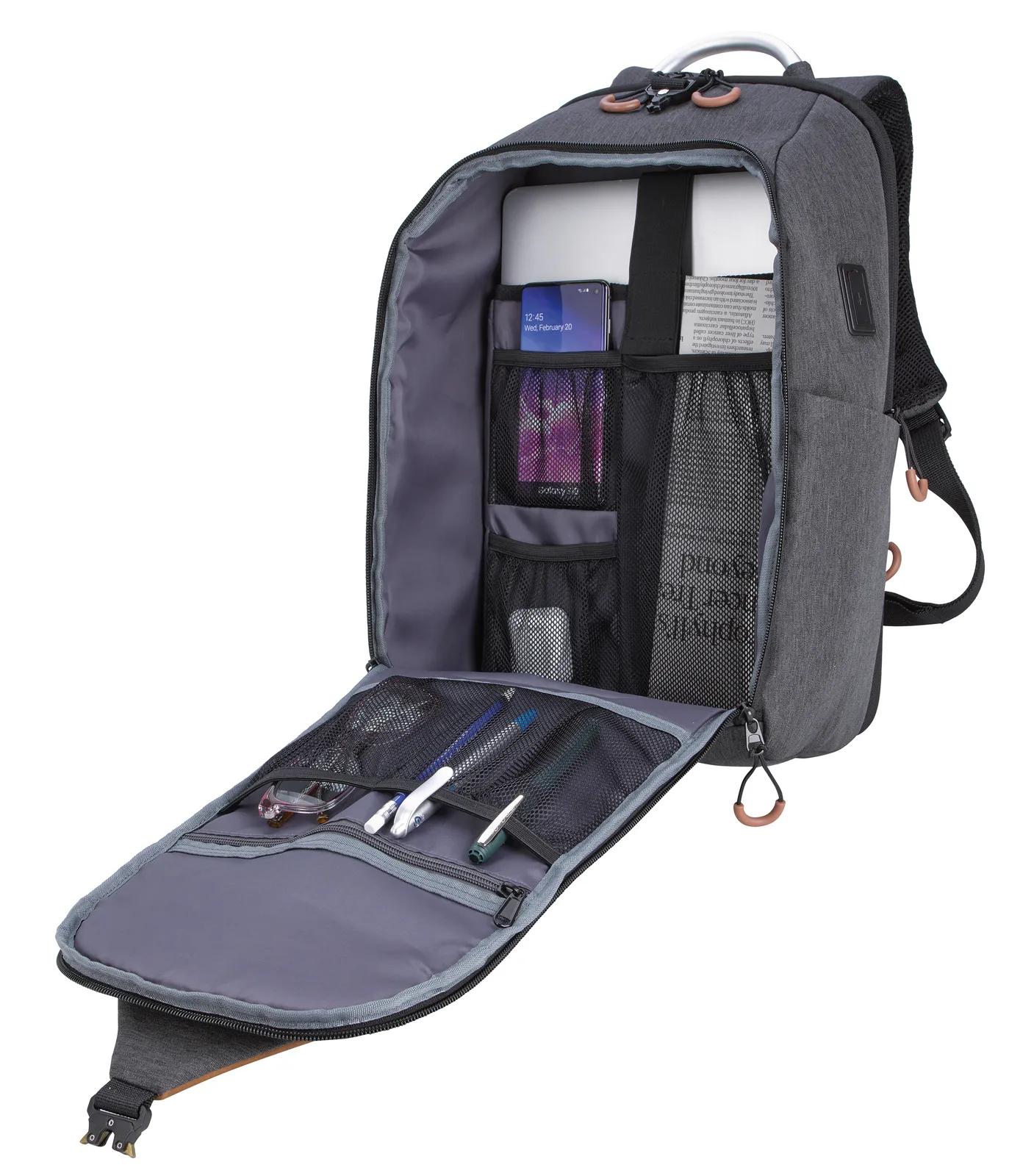 Computer Backpack USB Port RPET TSA Friendly - 19 x 12 in - product view 14