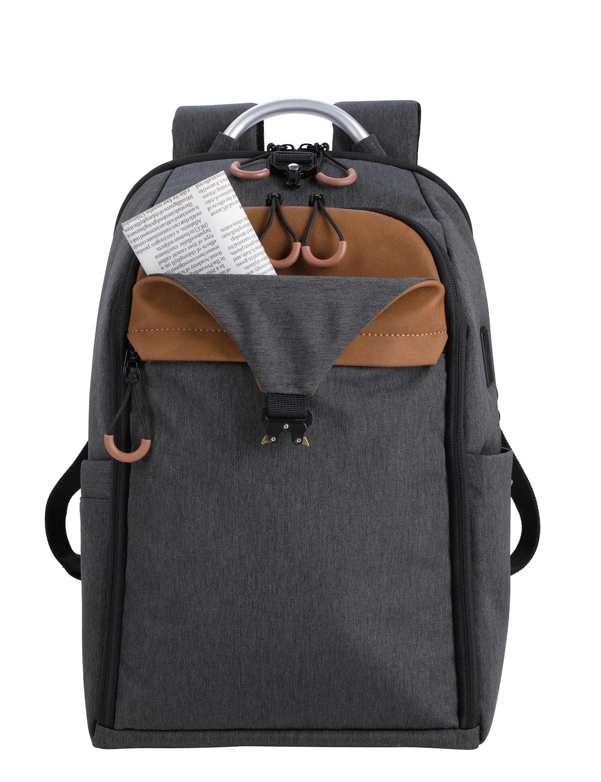 Computer Backpack USB Port RPET TSA Friendly - 19 x 12 in - product view 19