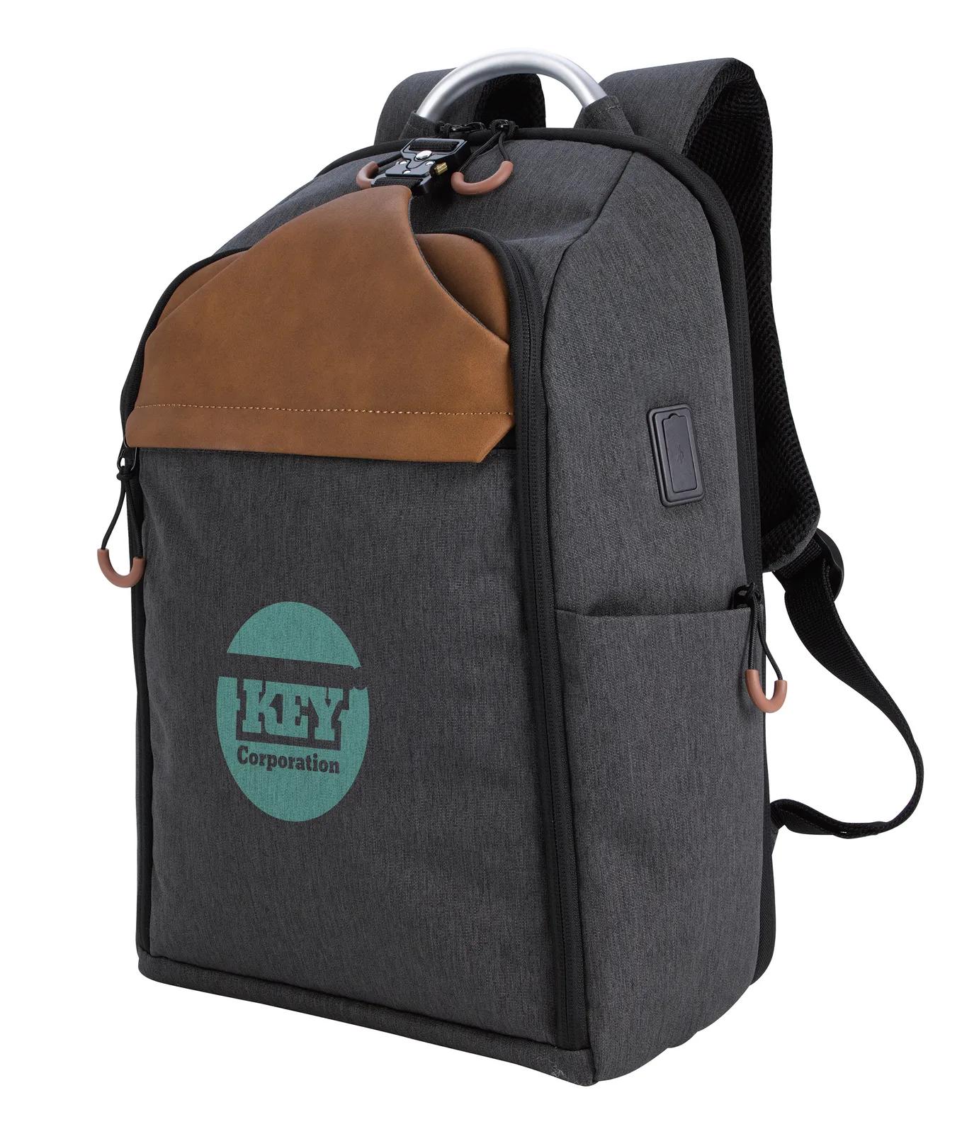 Computer Backpack USB Port RPET TSA Friendly - 19 x 12 in - product view 21