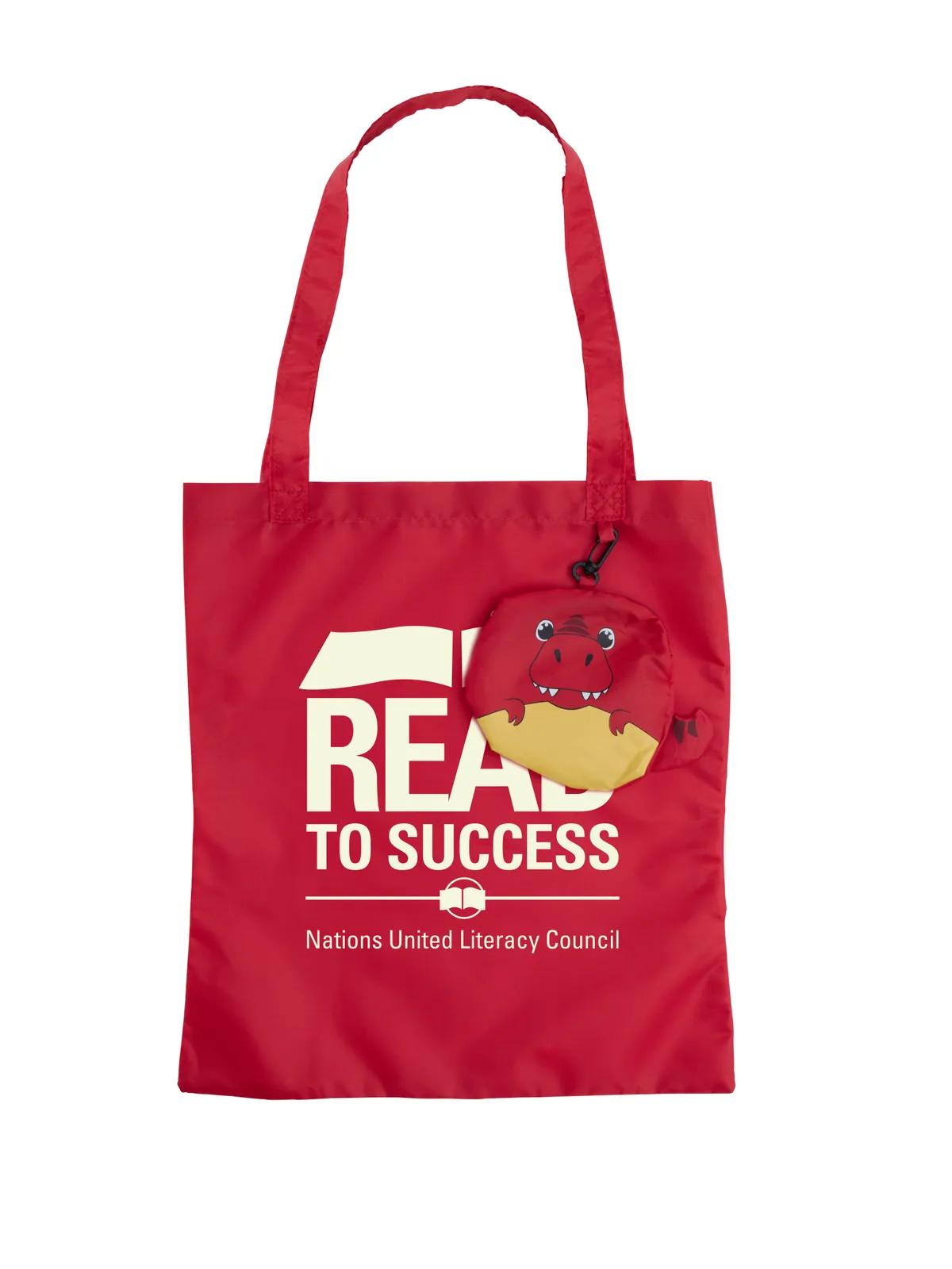 Foldable Tote Animal Print Detachable Pouch - 15 x 14 in - product view 19