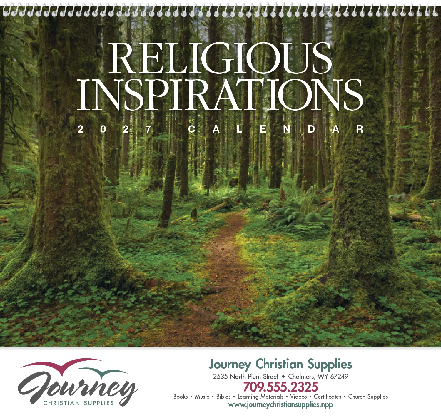 Religious Inspirations Wall Calendar FSC Paper - 18.5 x 11 in - product view 15