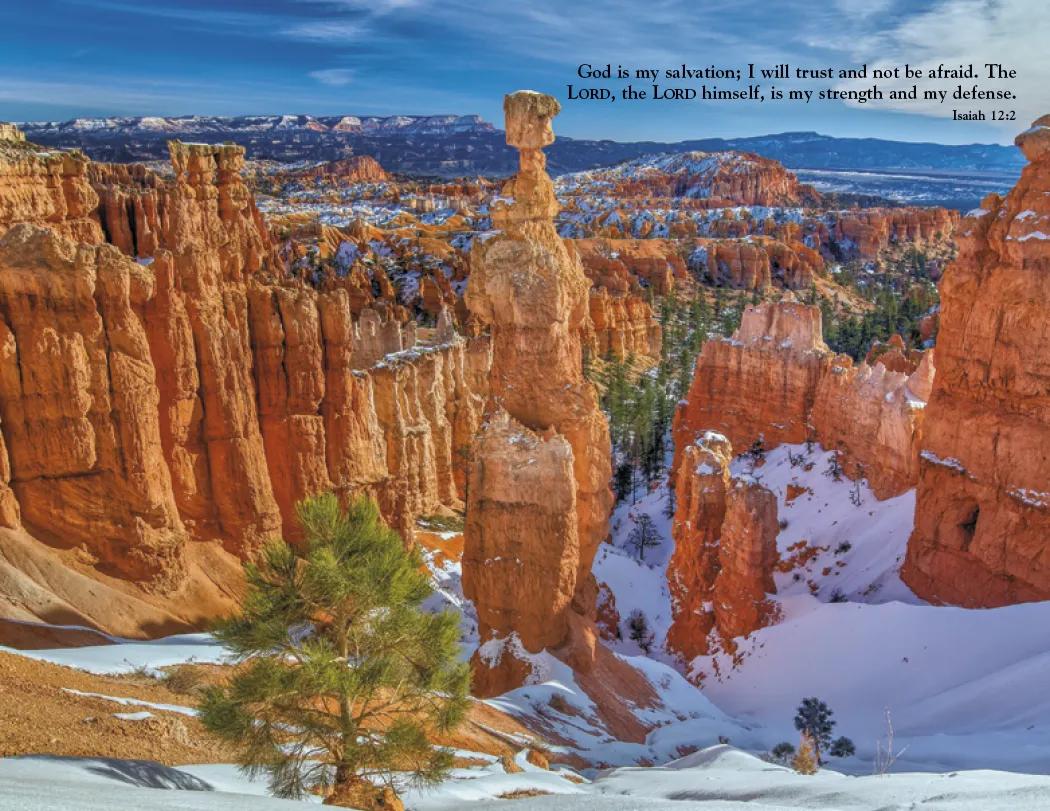 World Inspiration Wall Calendar Bible Verses - 18.5 x 11 in - product view 30