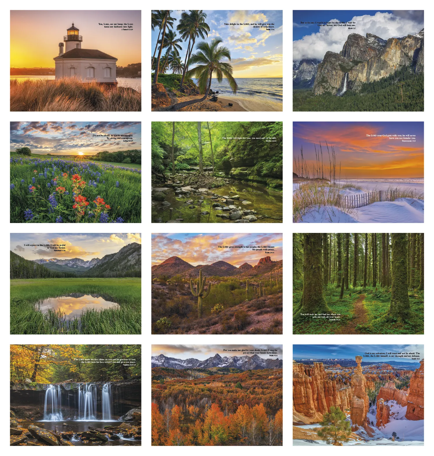 World Inspiration Wall Calendar Bible Verses - 18.5 x 11 in - product view 33