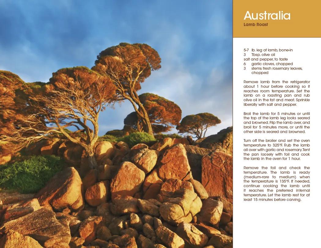 World Scenes Recipe Calendar Travel Photos - 18.5 x 11 in - product view 28