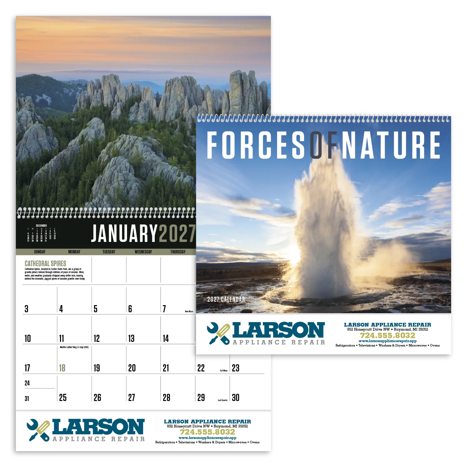 Forces Nature Calendar Weather Phenomena - 18.5 x 11 in - product view 31