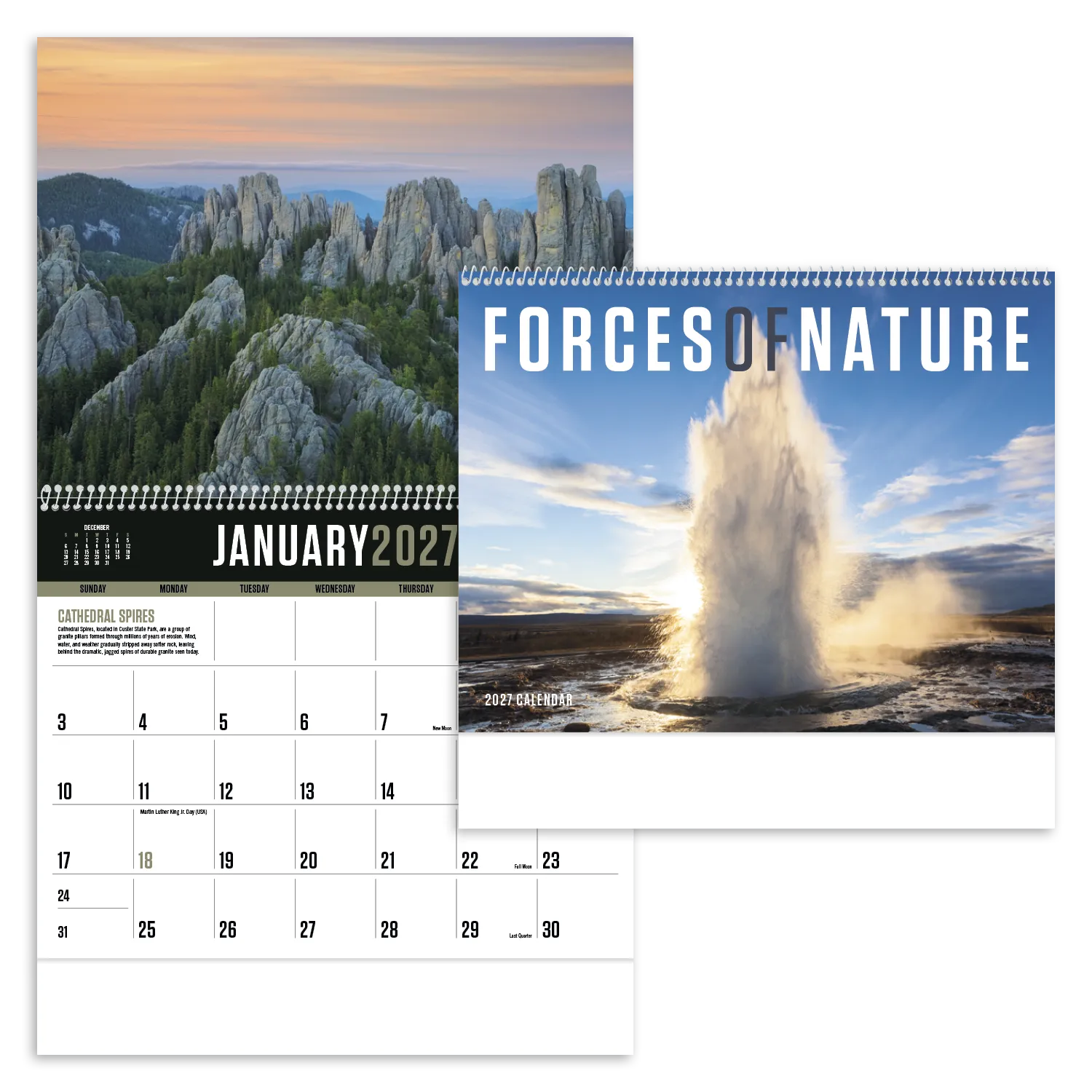 Forces Nature Calendar Weather Phenomena - 18.5 x 11 in - product view 32
