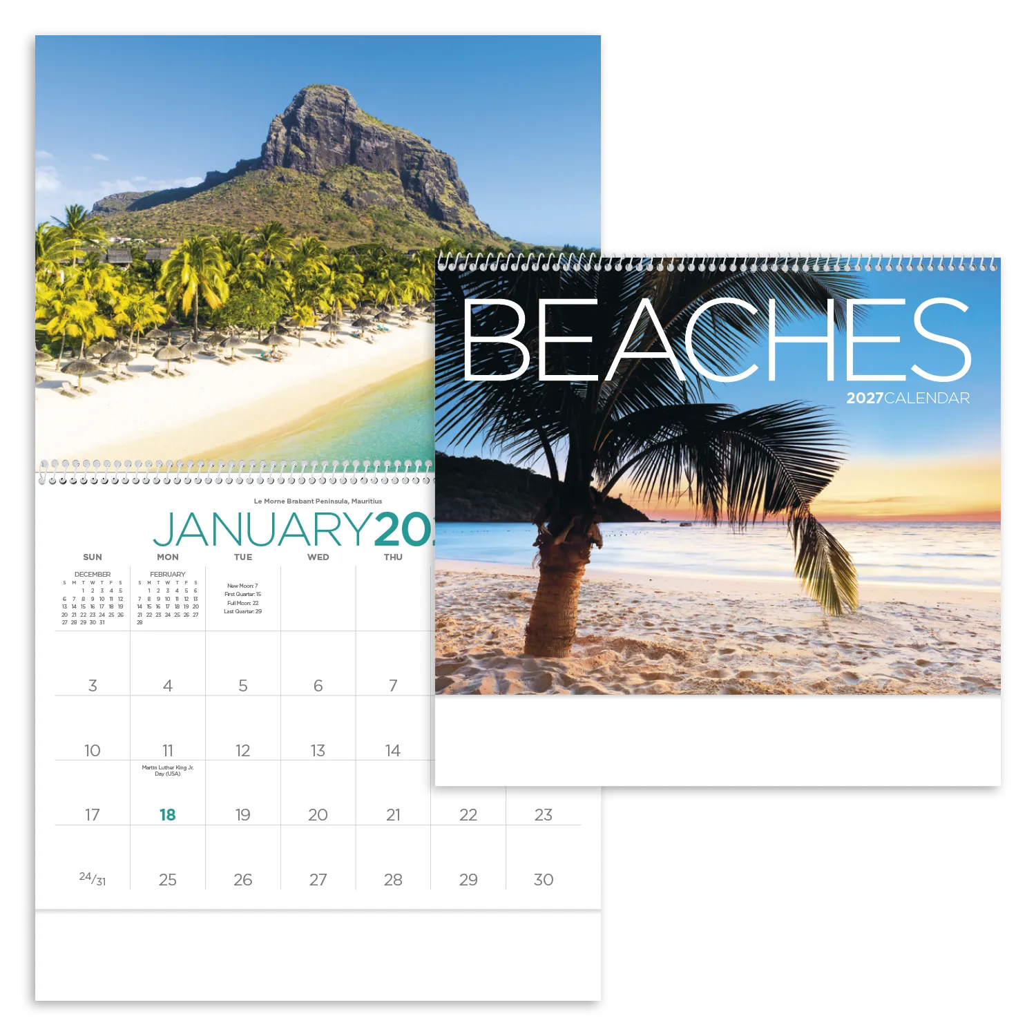 Beaches Wall Calendar Sun Splashed Photography - 18.5 x 11 in - product view 32