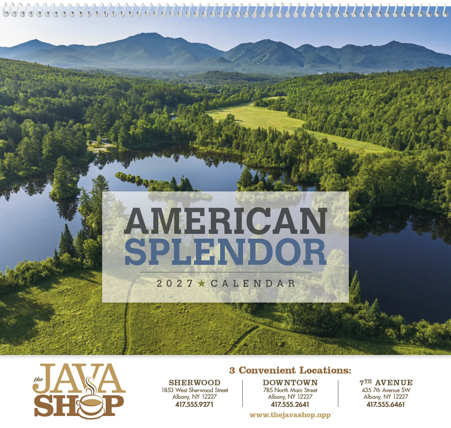American Splendor Wall Calendar Scenic FSC - 18.5 x 11 in - product view 15