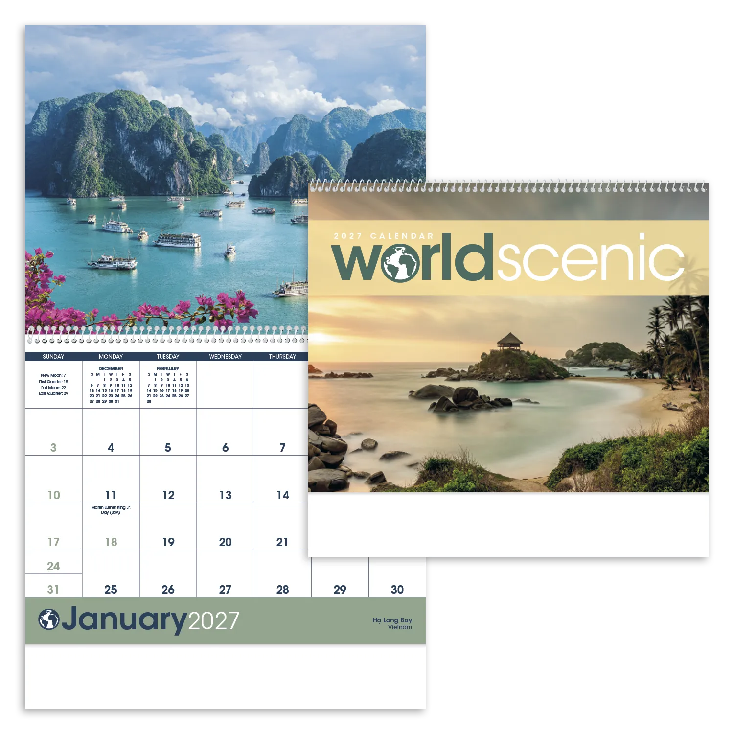 World Scenic Wall Calendar Photography FSC - 18.5 x 11 in - product view 32