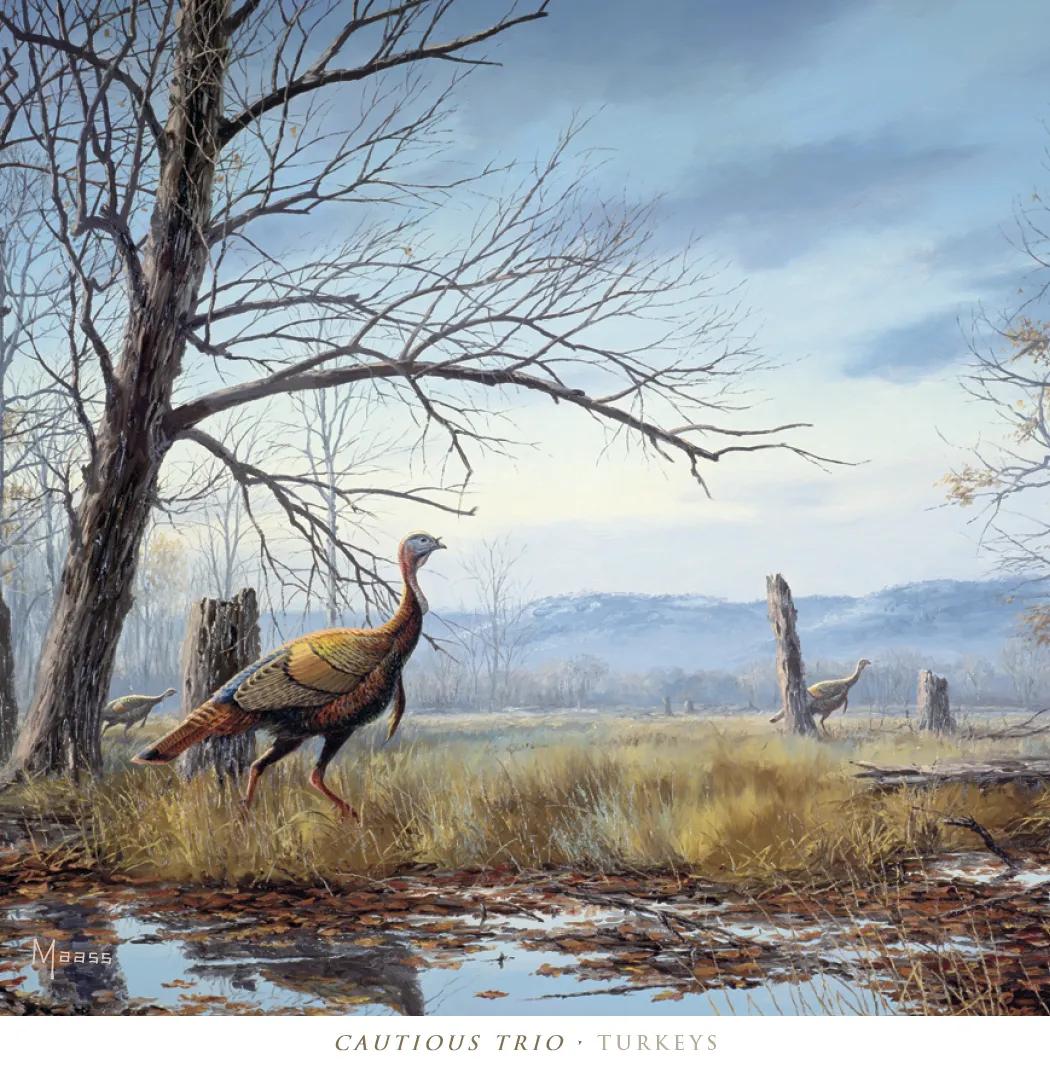 David Maass Executive Calendar Wildlife Art - 25 x 12 in - product view 8