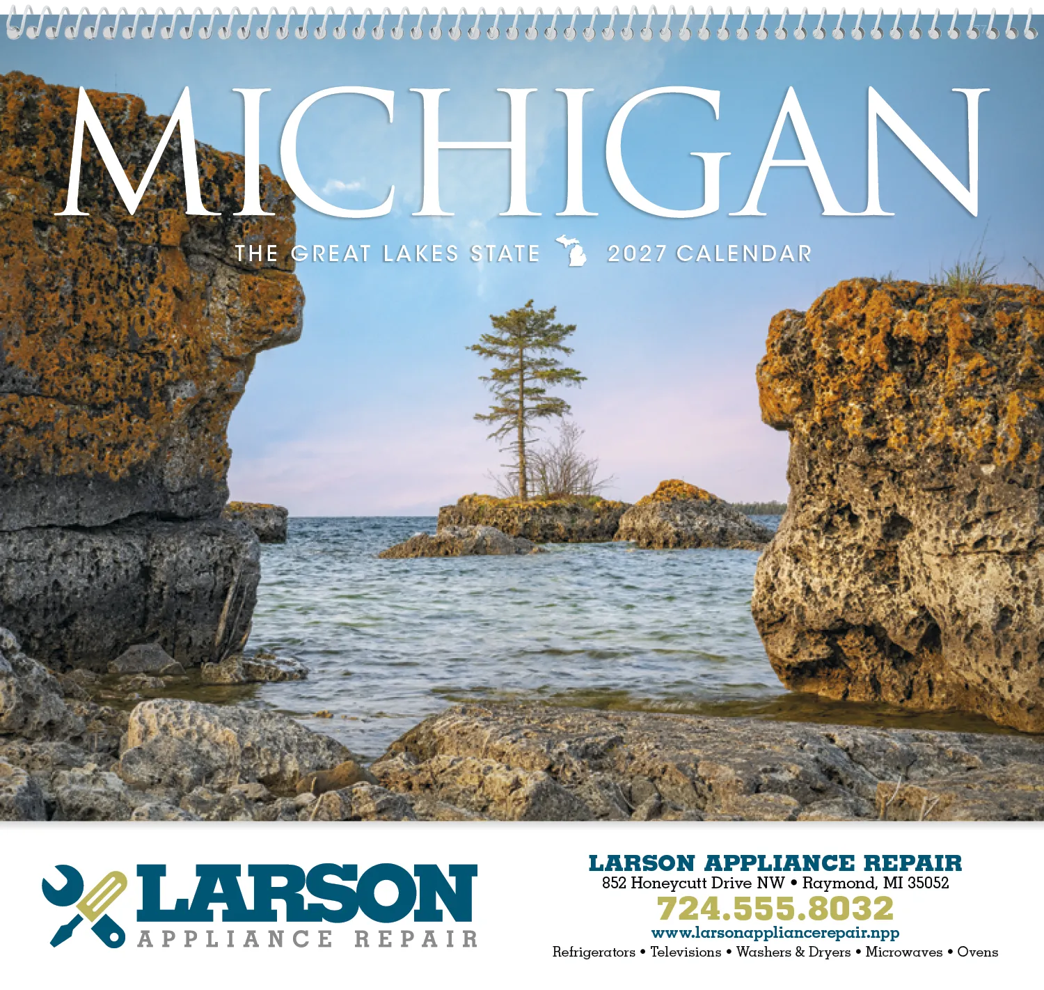 Michigan Wall Calendar Regional Scenery FSC - 18.5 x 11 in - product view 15