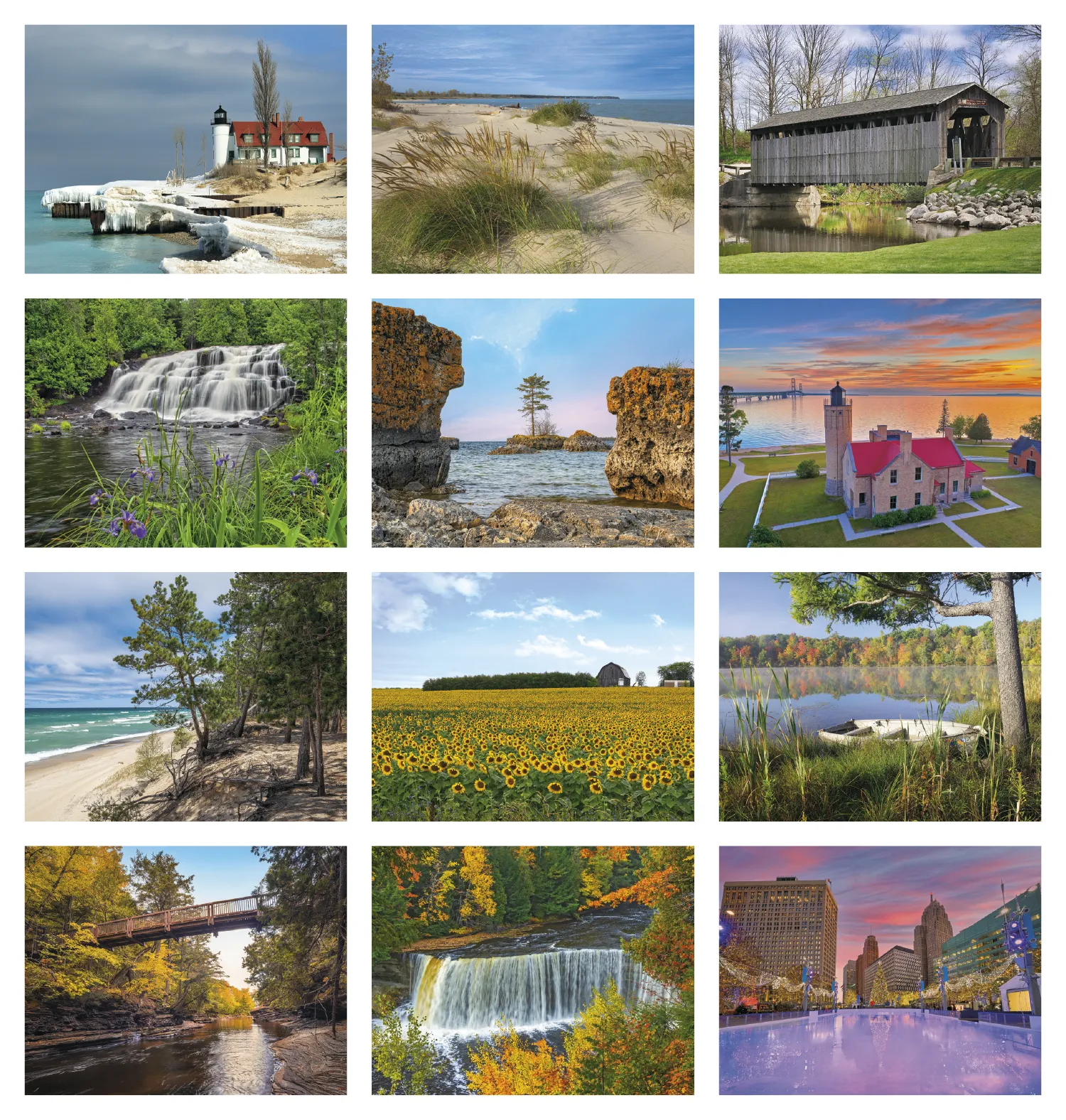 Michigan Wall Calendar Regional Scenery FSC - 18.5 x 11 in - product view 30