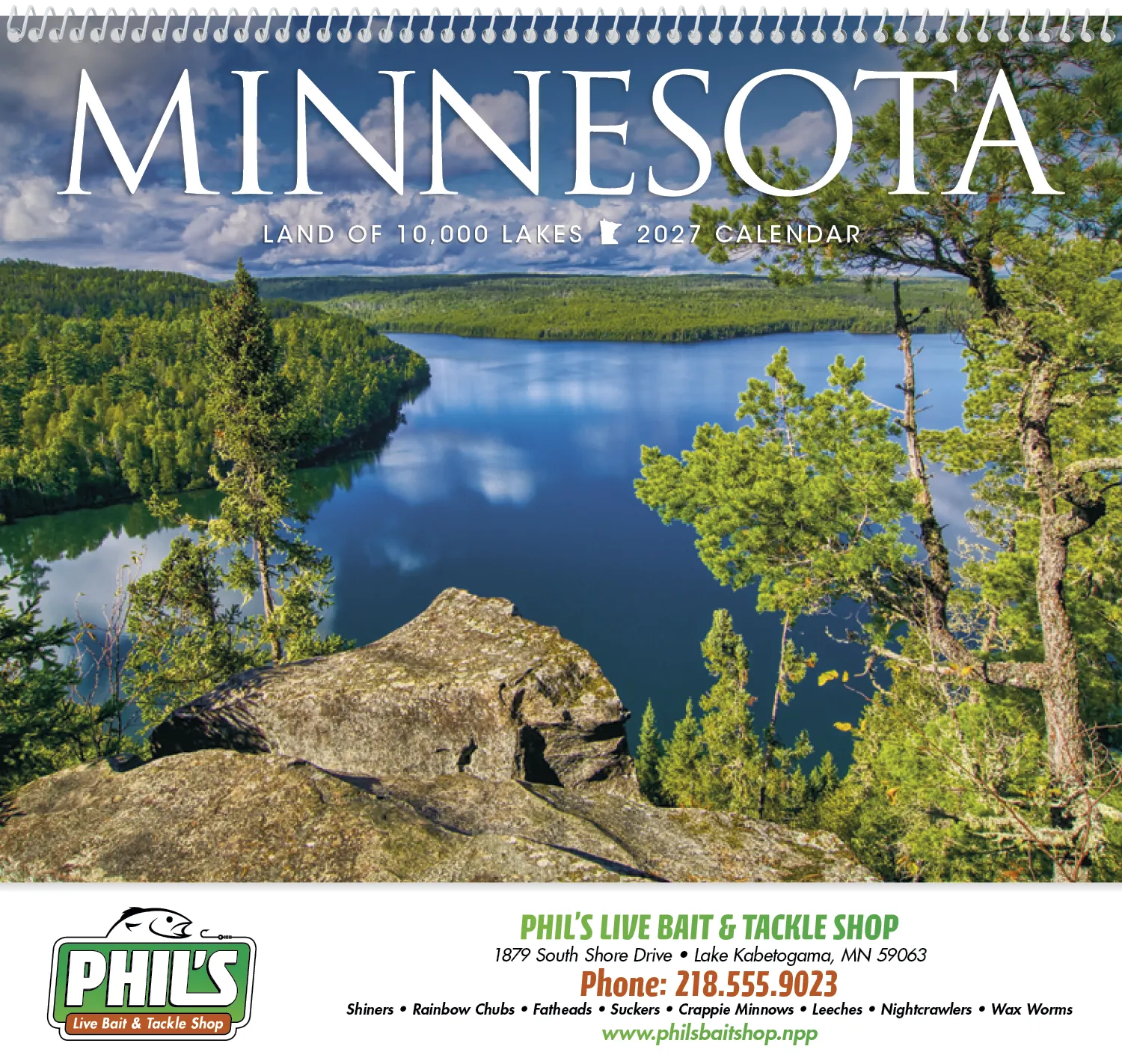 Minnesota Wall Calendar FSC Certified Gloss - 18.5 x 11 in - product view 15