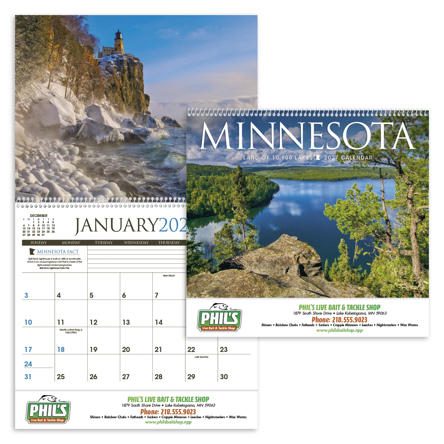 Minnesota Wall Calendar FSC Certified Gloss - 18.5 x 11 in - product view 29