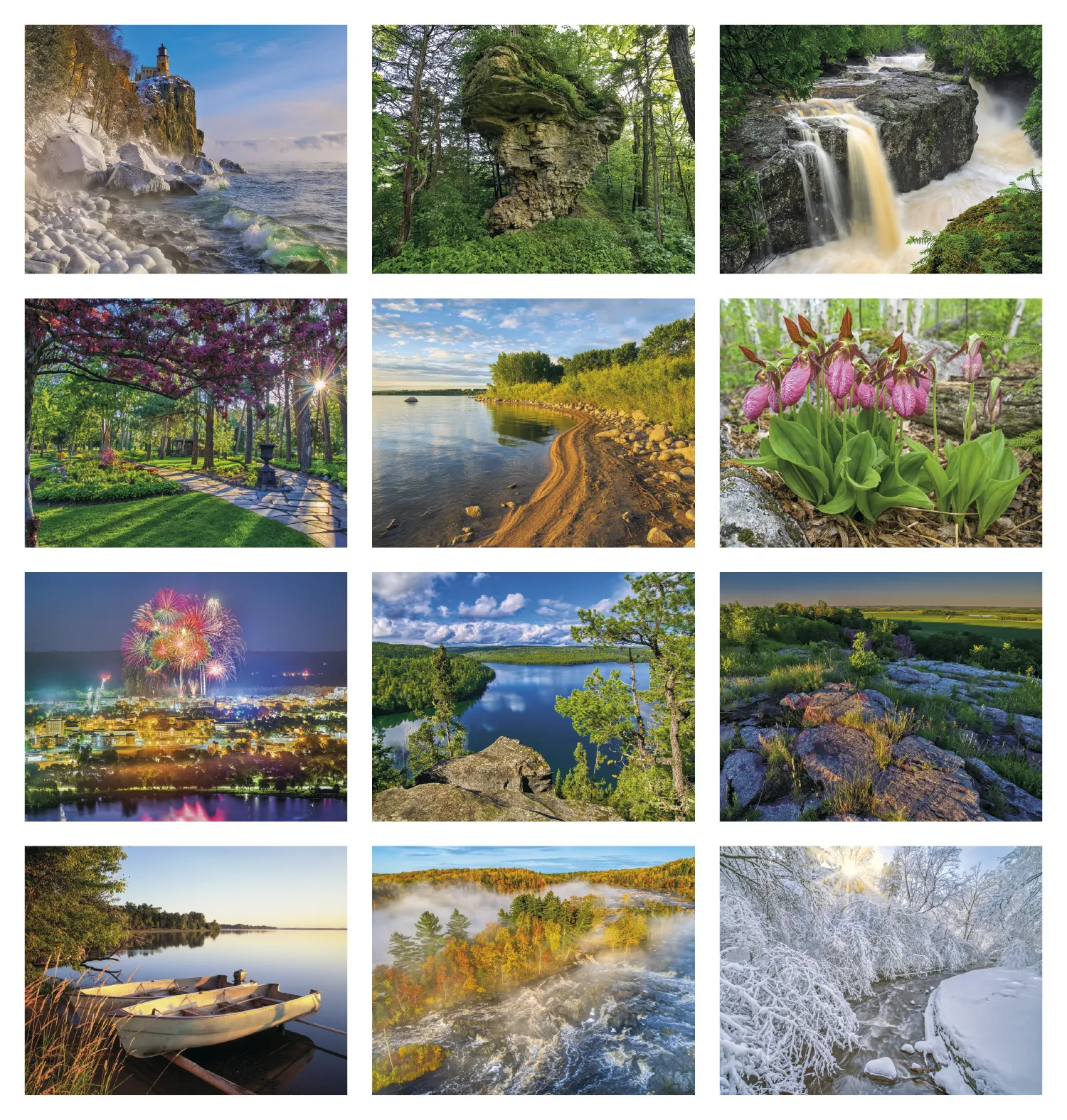 Minnesota Wall Calendar FSC Certified Gloss - 18.5 x 11 in - product view 30