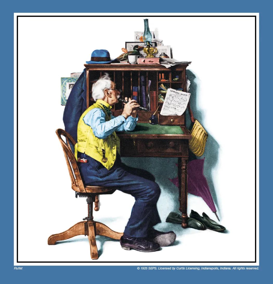 Norman Rockwell Executive Calendar FSC Paper - 25 x 12 in - product view 5