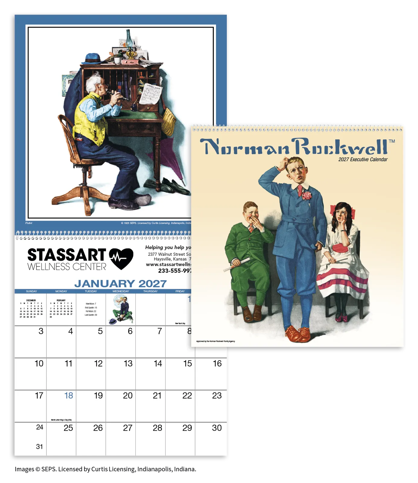 Norman Rockwell Executive Calendar FSC Paper - 25 x 12 in - product view 17