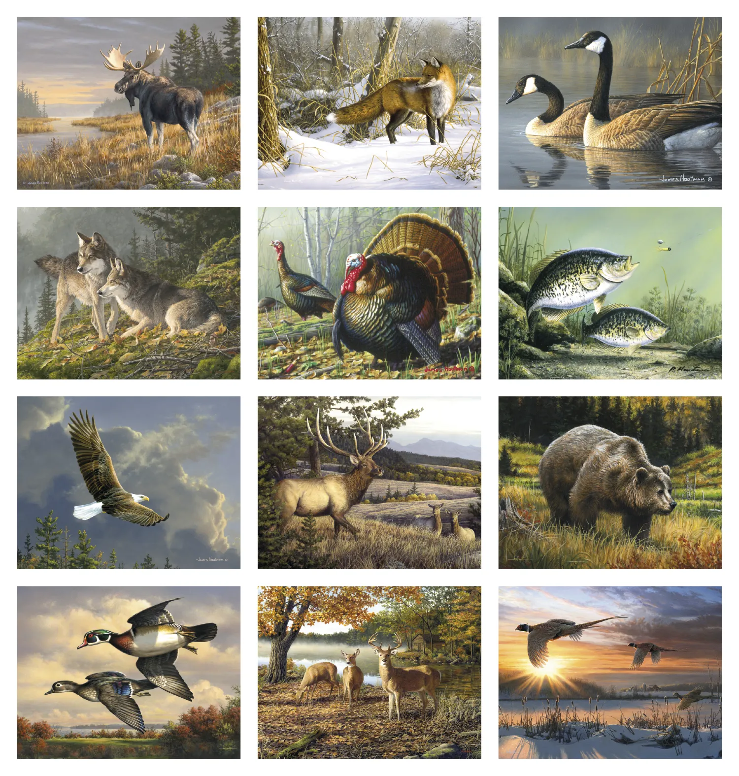 Hautman Brothers Wildlife Art Calendar Matte - 18.5 x 11 in - product view 30
