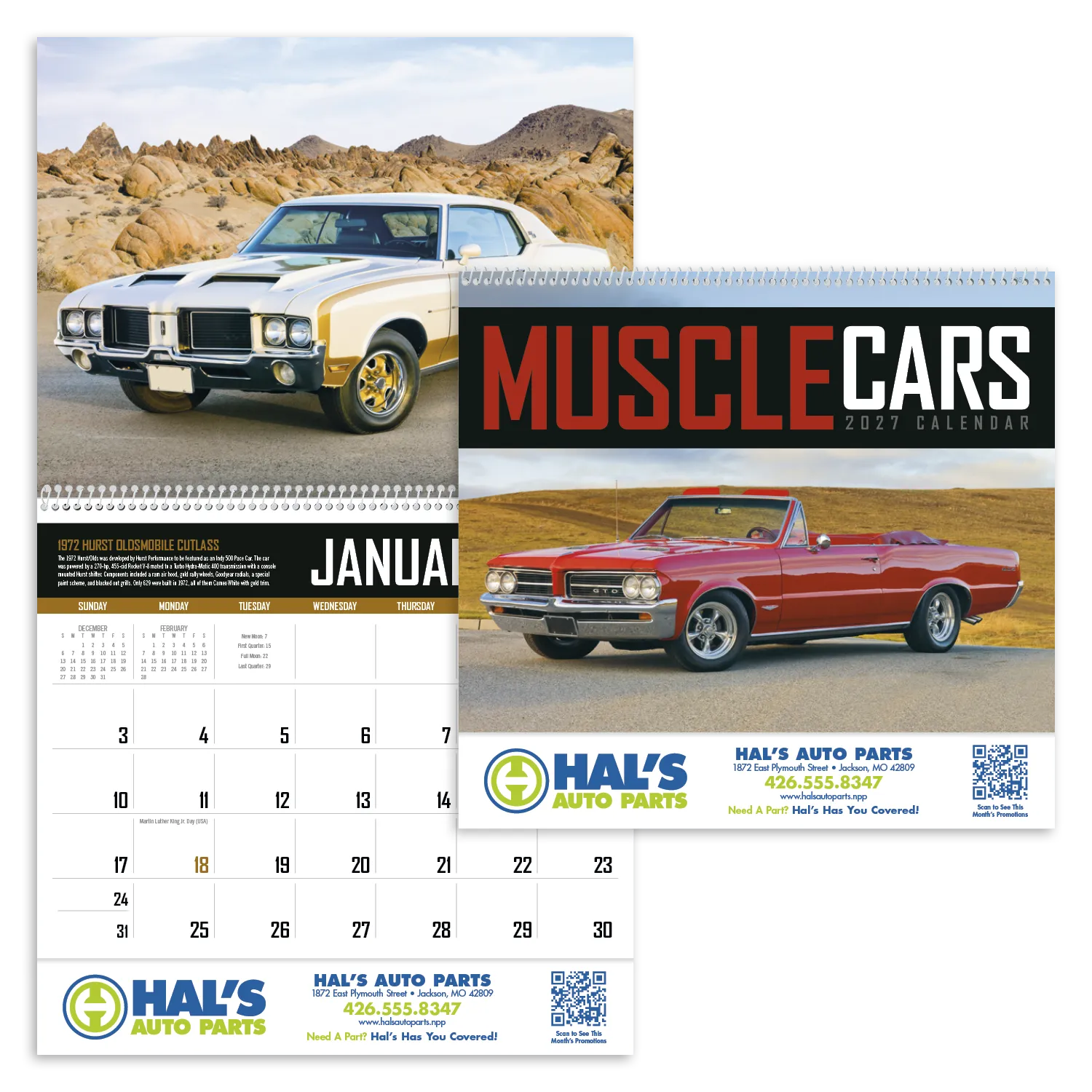 Muscle Cars Calendar Automotive Photography - 18.5 x 11 in - product view 29