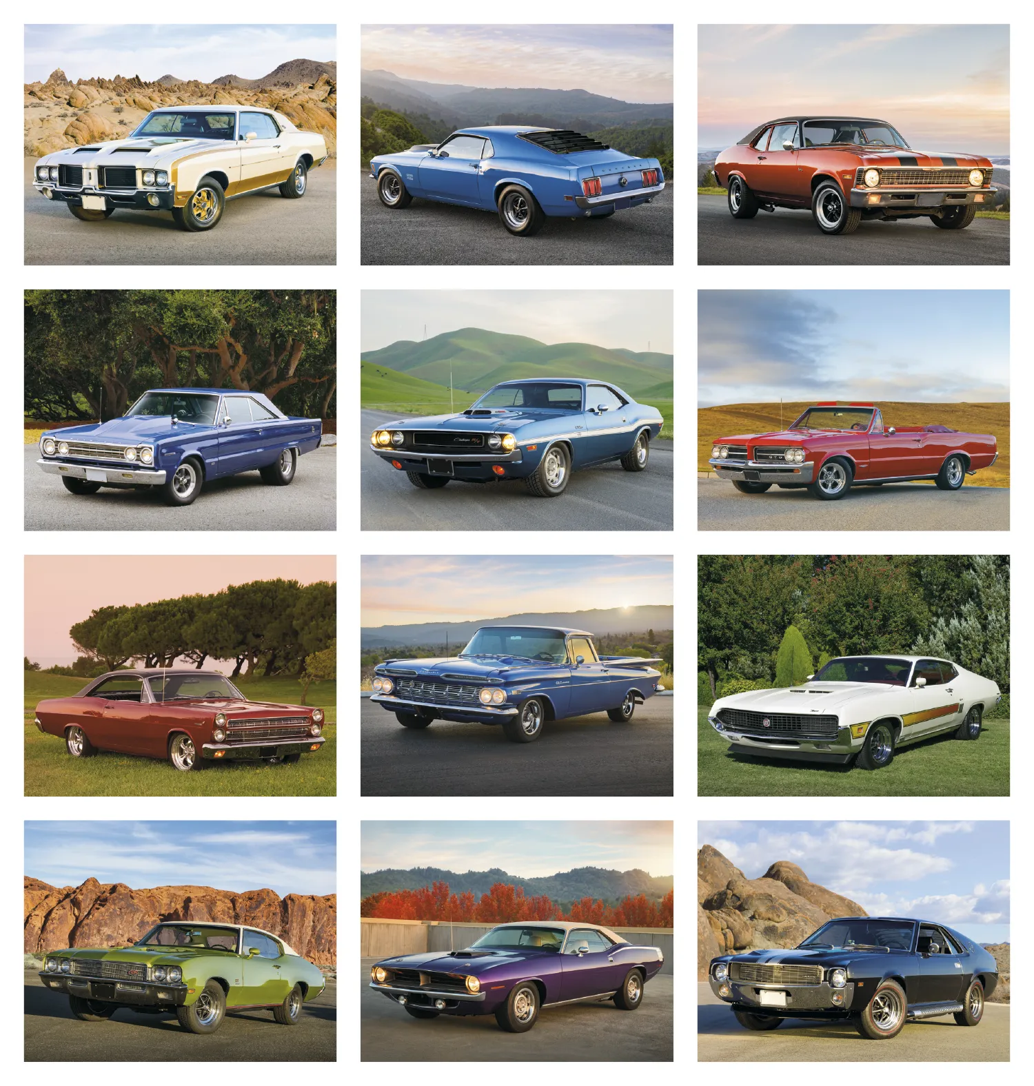 Muscle Cars Calendar Automotive Photography - 18.5 x 11 in - product view 30