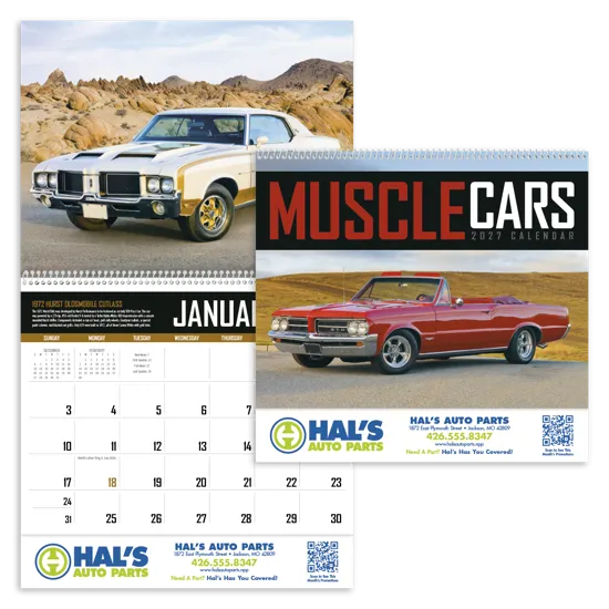 Muscle Cars Calendar Automotive Photography - 18.5 x 11 in