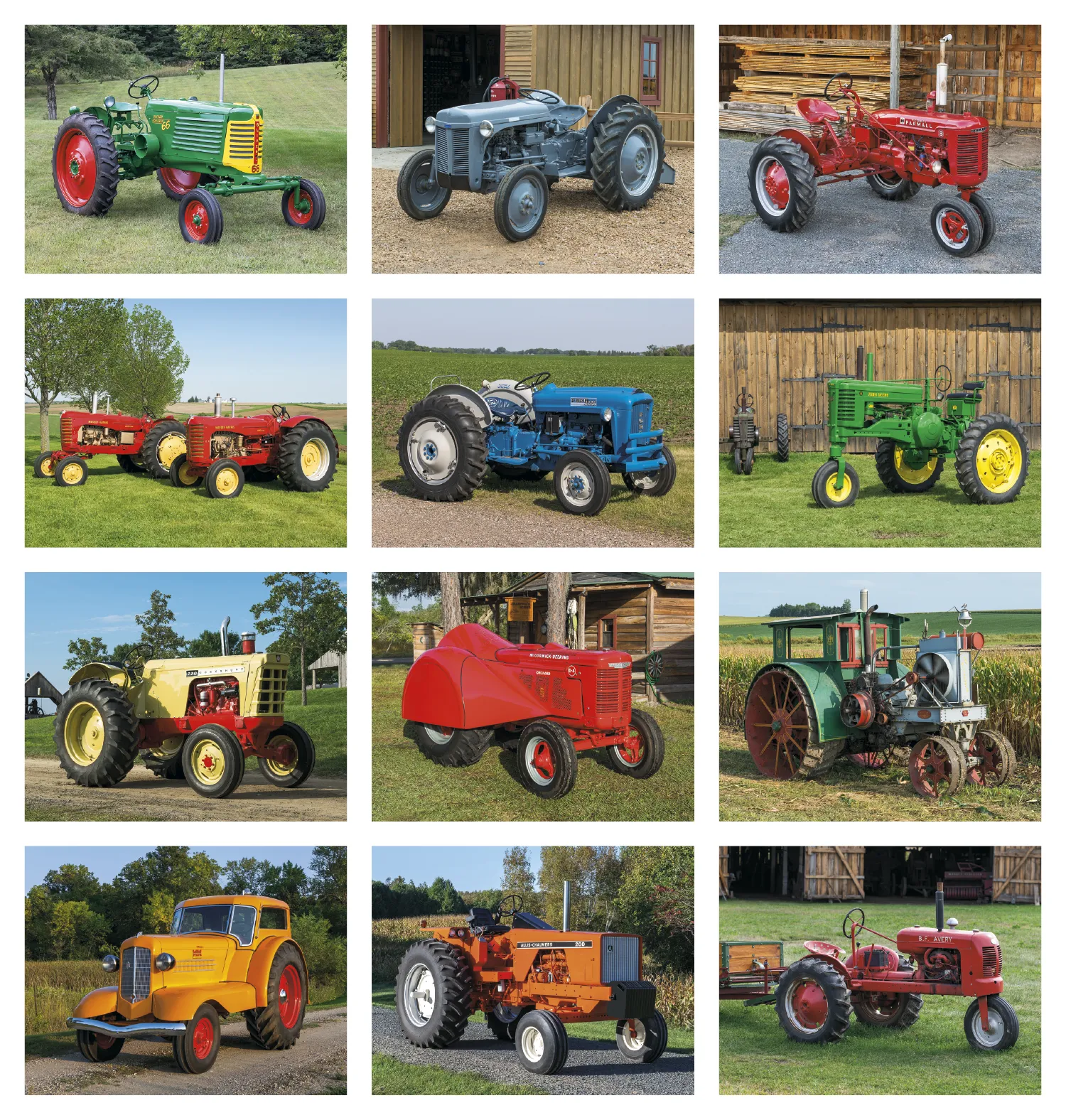 Antique Tractors Calendar Agricultural History - 18.5 x 11 in - product view 33