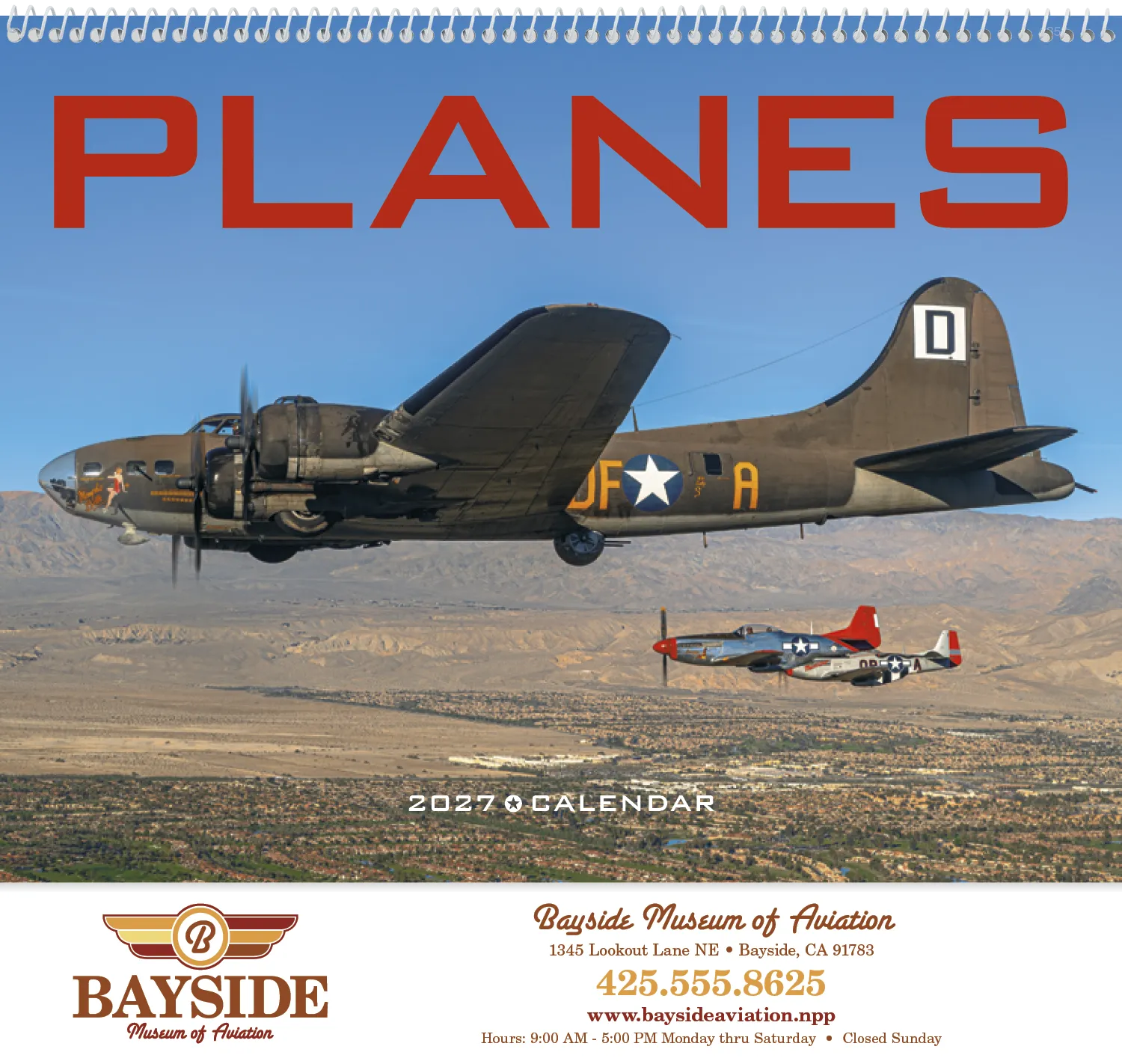 Classic Planes Calendar Aviation Photography - 18.5 x 11 in - product view 15