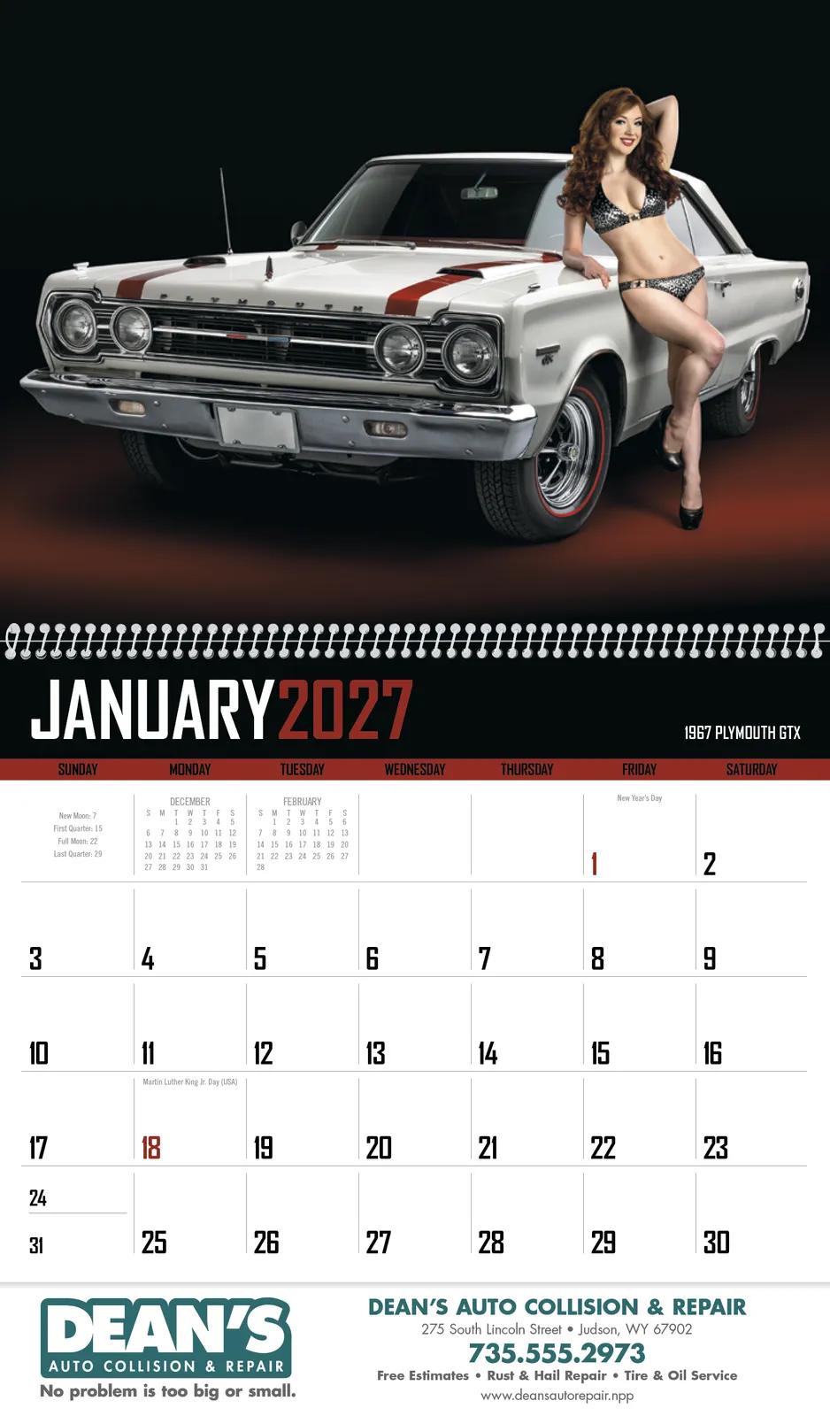 American Muscle Calendar Pin-Up Photography - 18.5 x 11 in - product view 17