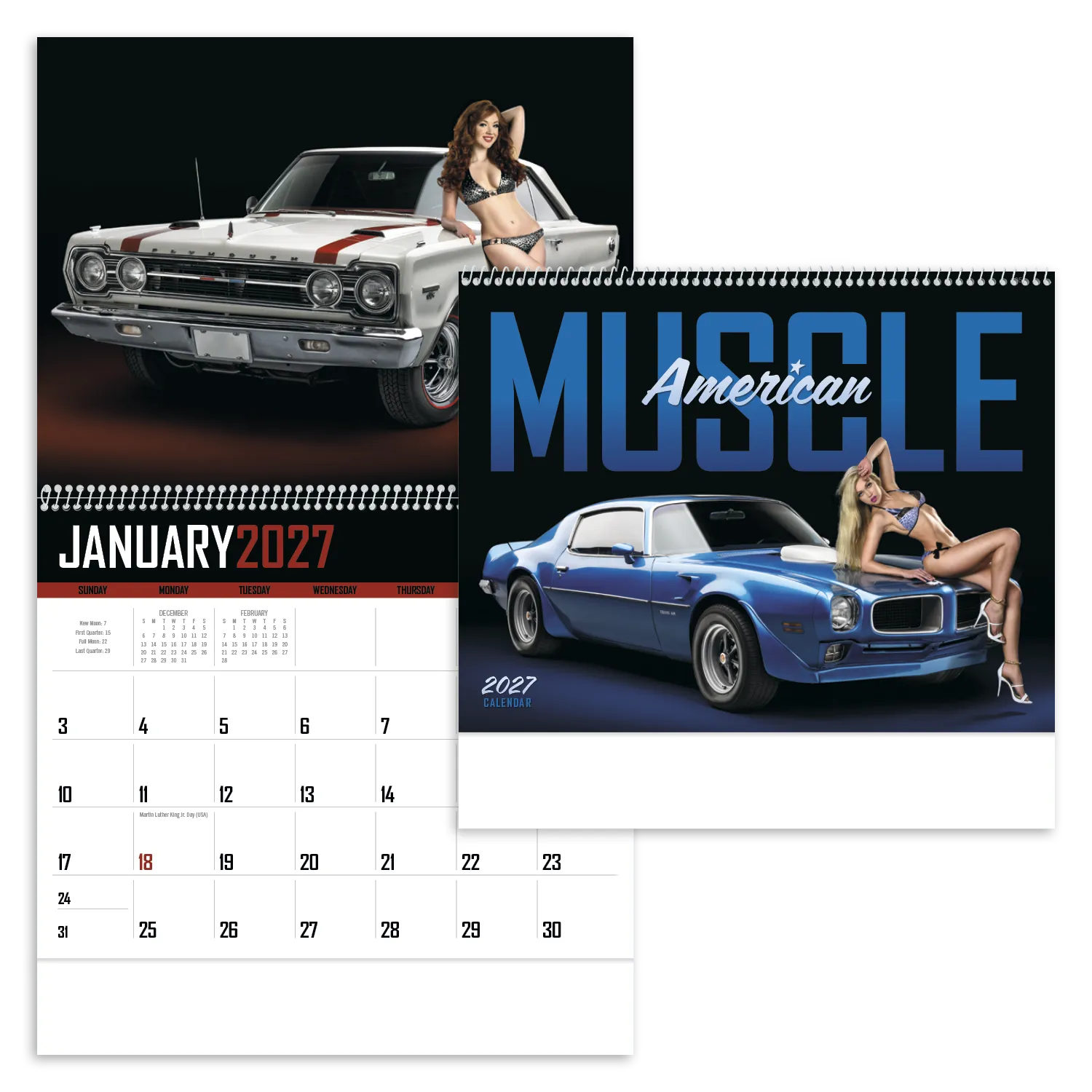 American Muscle Calendar Pin-Up Photography - 18.5 x 11 in - product view 32