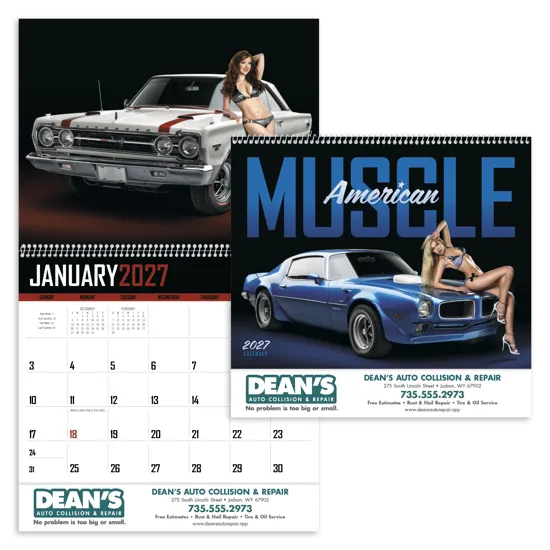American Muscle Calendar Pin-Up Photography - 18.5 x 11 in