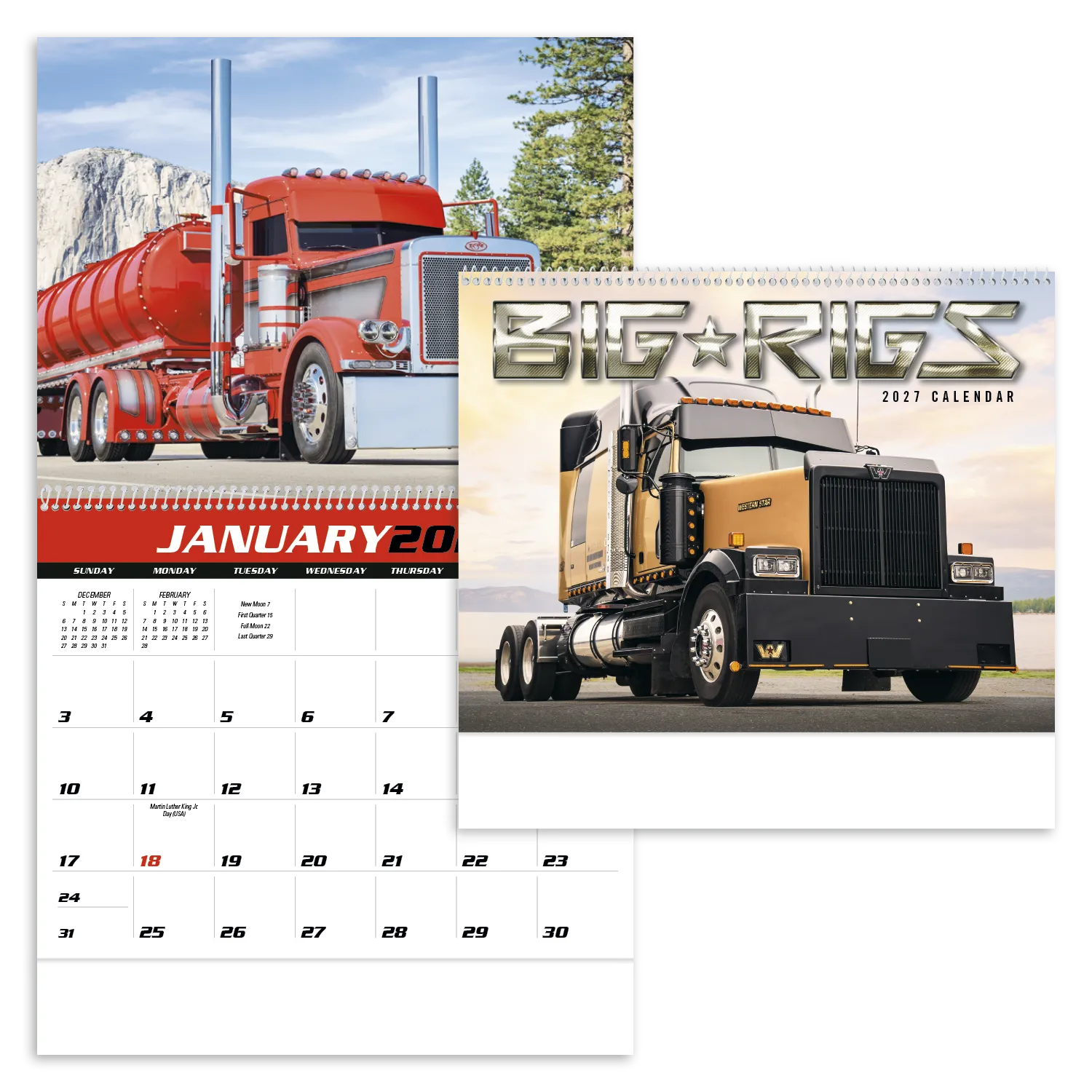 Big Rigs Calendar Custom Trucks Photography - 18.5 x 11 in - product view 32