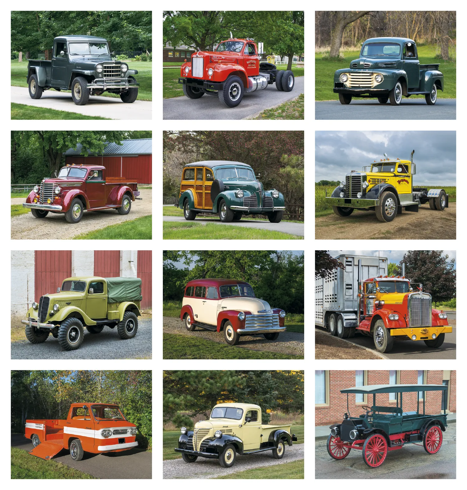 Antique Trucks Calendar Vintage Photography - 18.5 x 11 in - product view 33