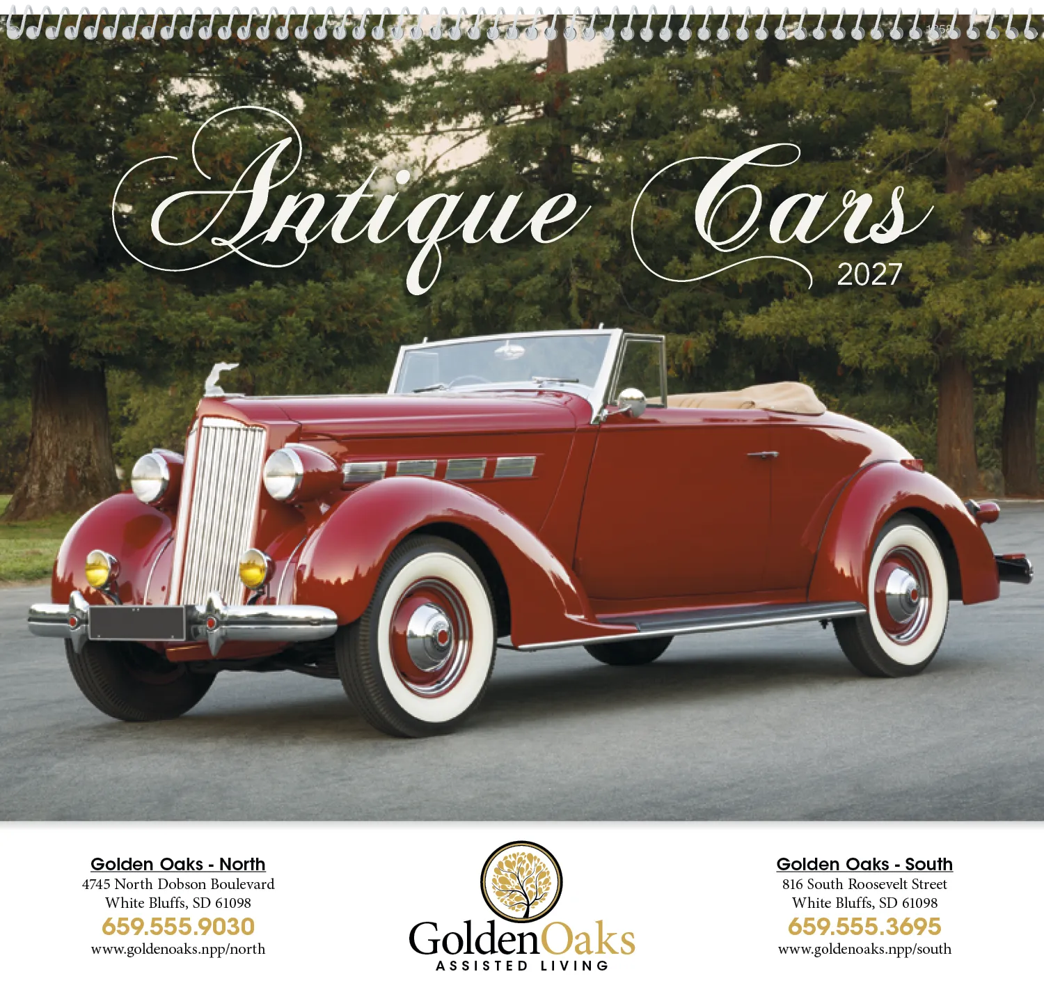 Antique Cars Calendar Classic Automotive - 18.5 x 11 in - product view 15